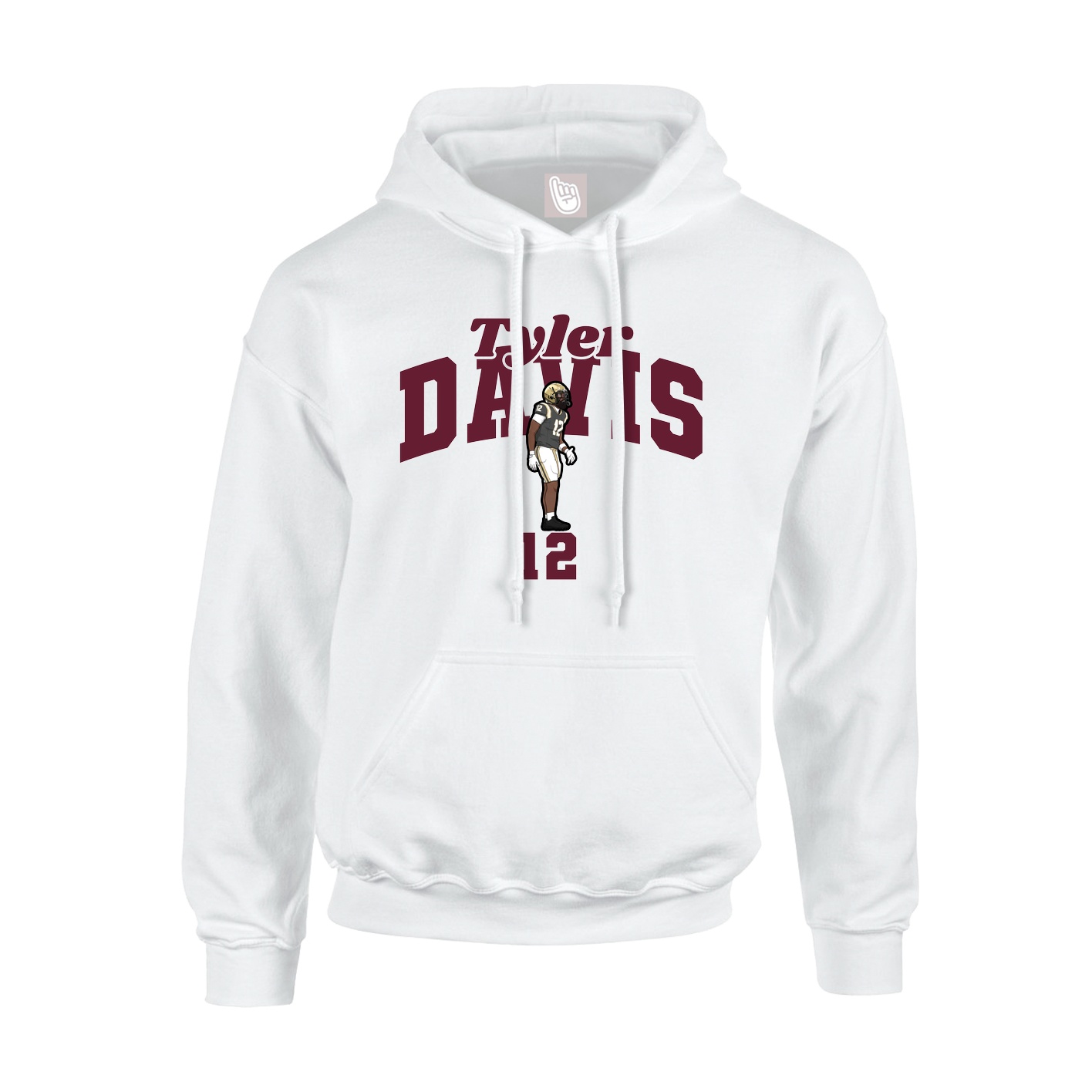 Youth Hoodie — Signature Arch in White