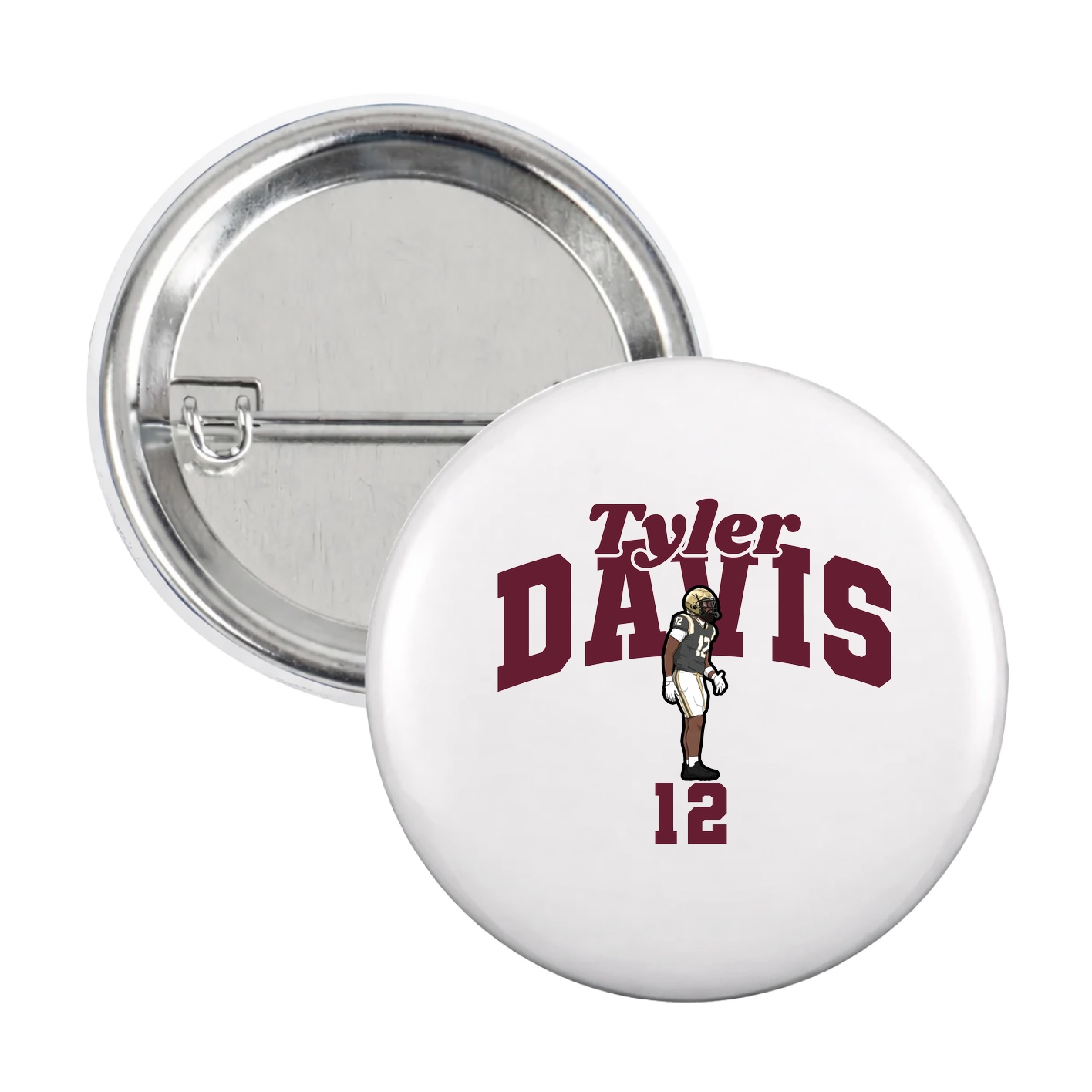 Game Day Button — Signature Arch in White