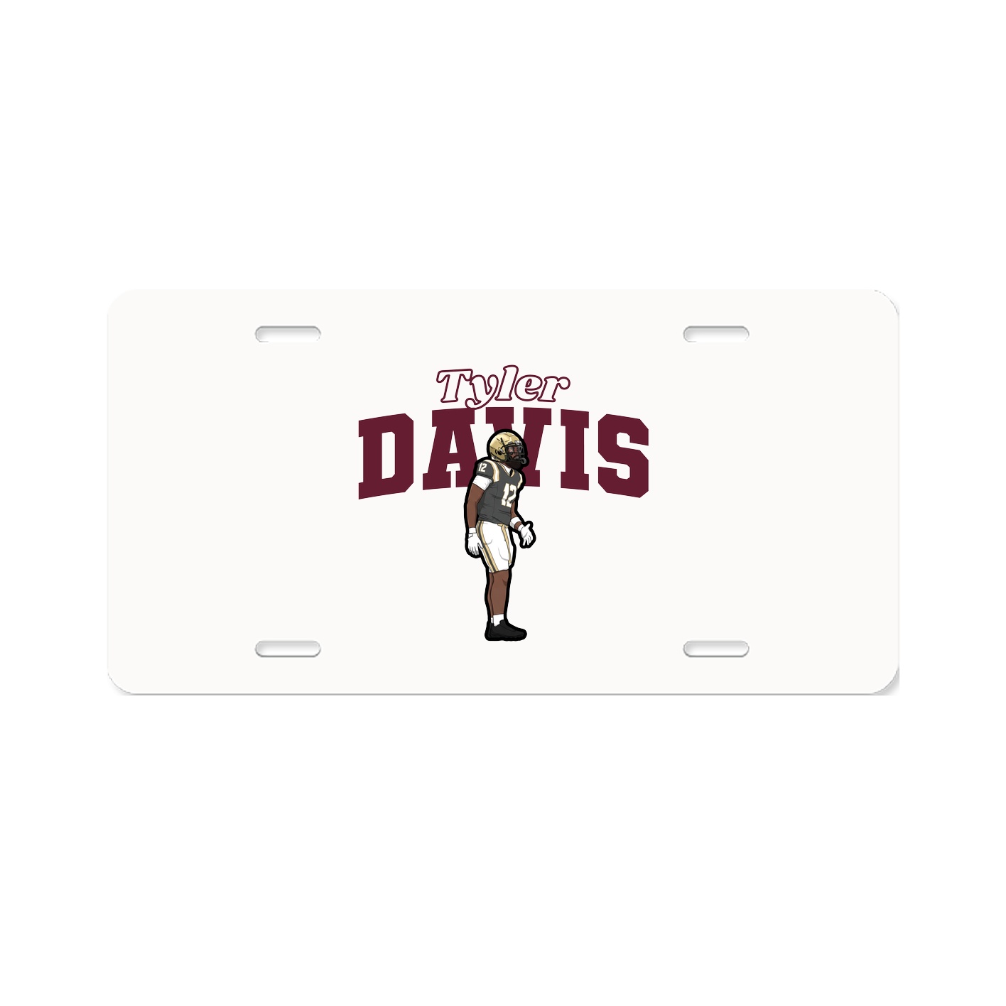 License Plate — Name Arch in Classic