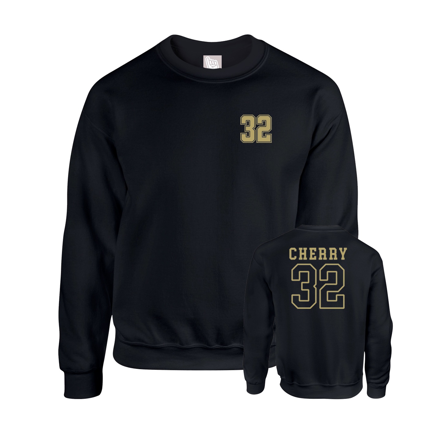 Fleece Crew — Chest Back in Black