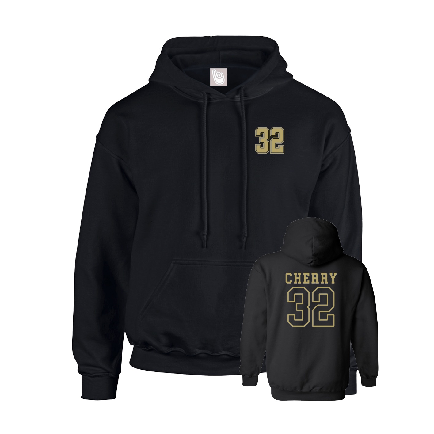 Youth Hoodie — Chest Back in Black