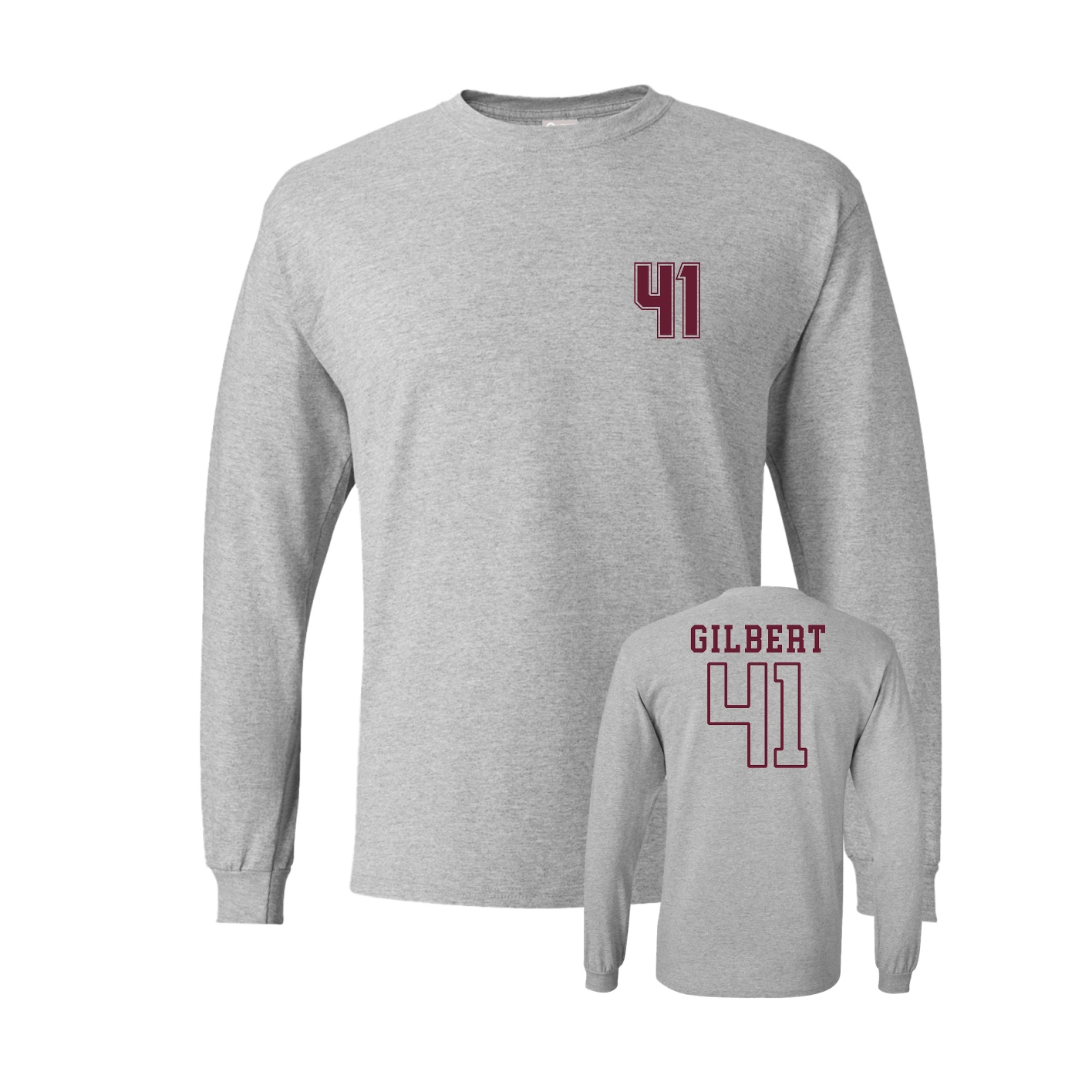 Long Sleeve Tee — Chest Back in Grey