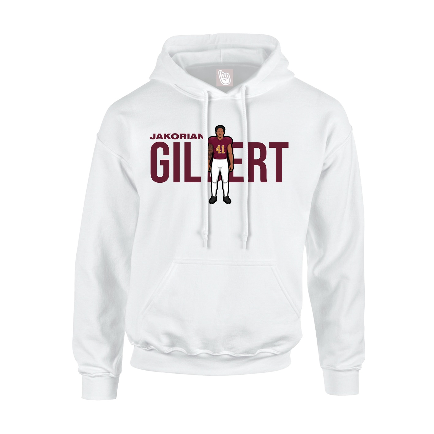 Youth Hoodie — Player Name in White
