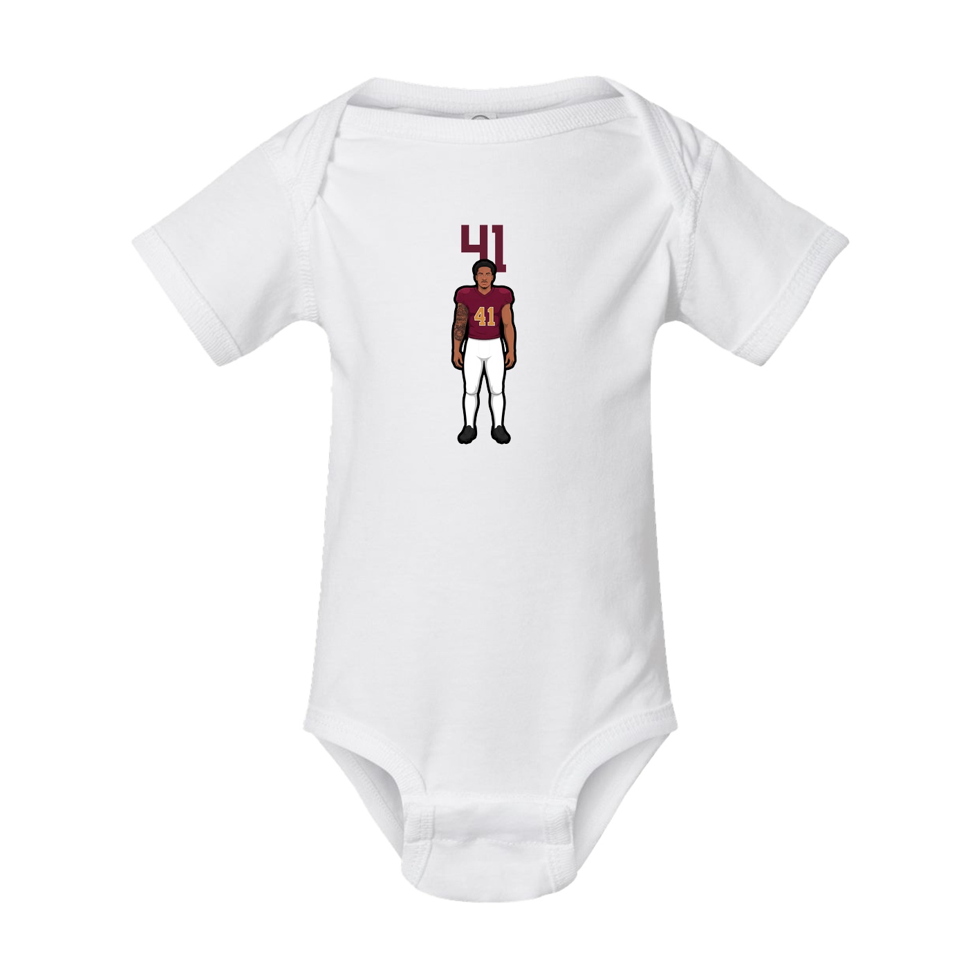 Baby Onesie — Number Top in White