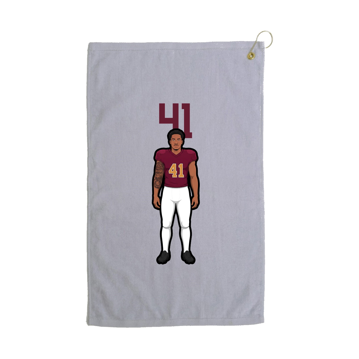 Golf Towel — Number Top in Grey
