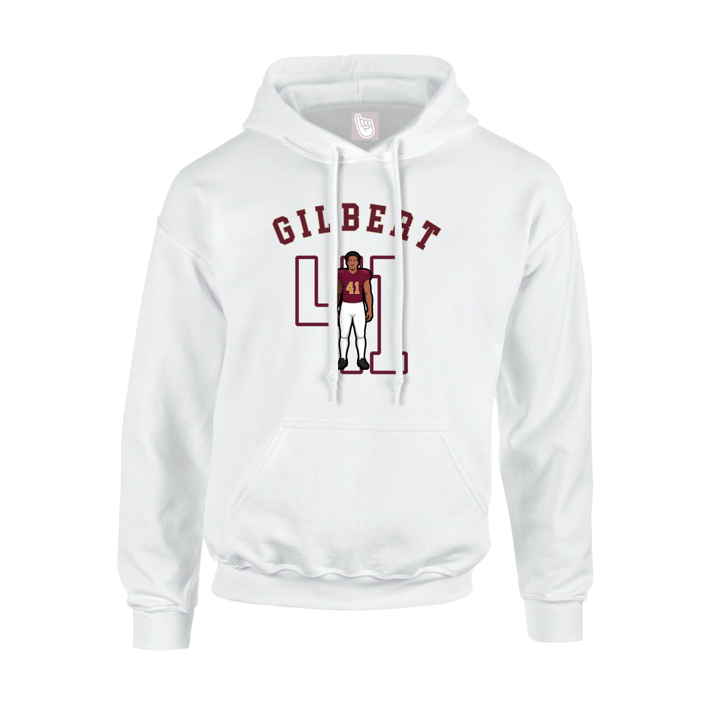 Hoodie — Shirsey Arch in White