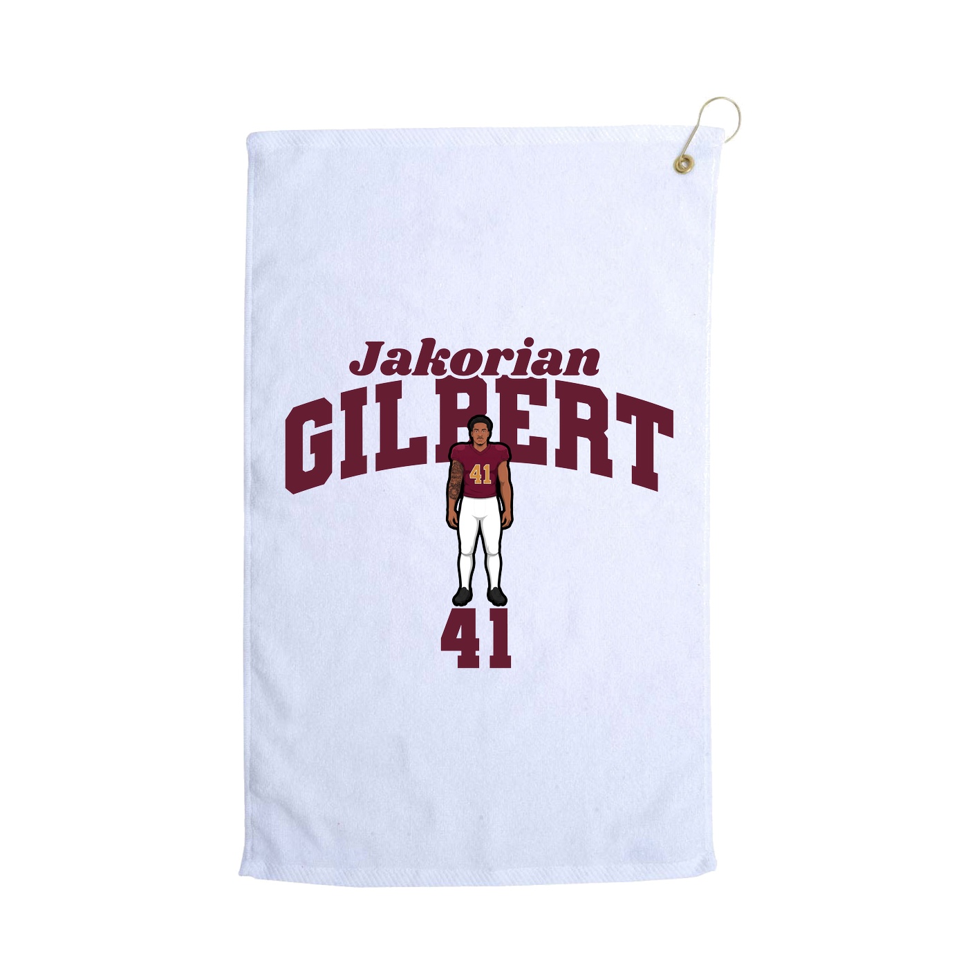 Golf Towel — Signature Arch in White