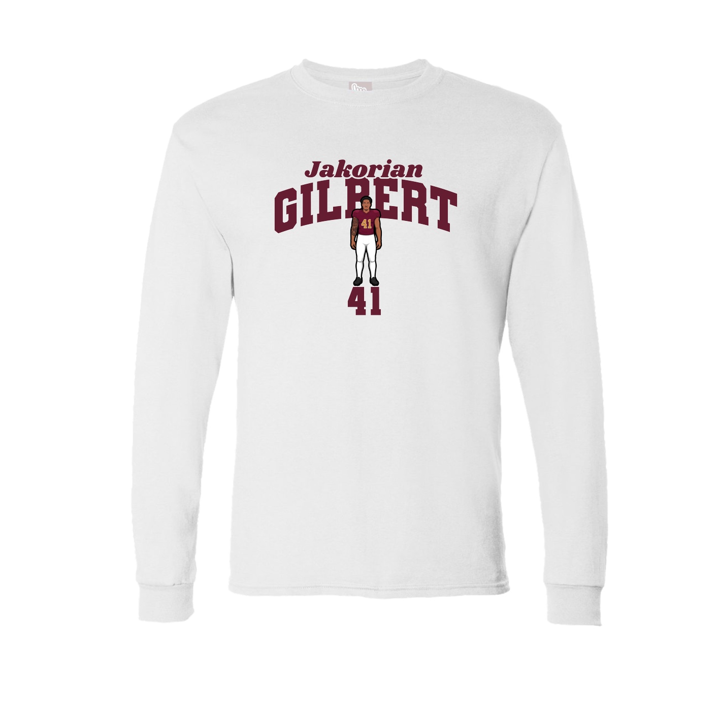 Long Sleeve Tee — Signature Arch in White