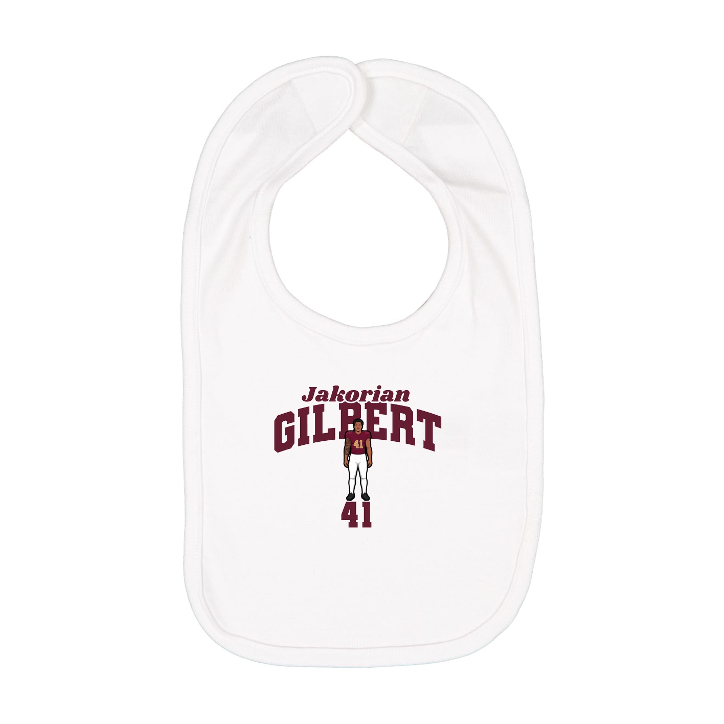 Infant Bib — Signature Arch in White