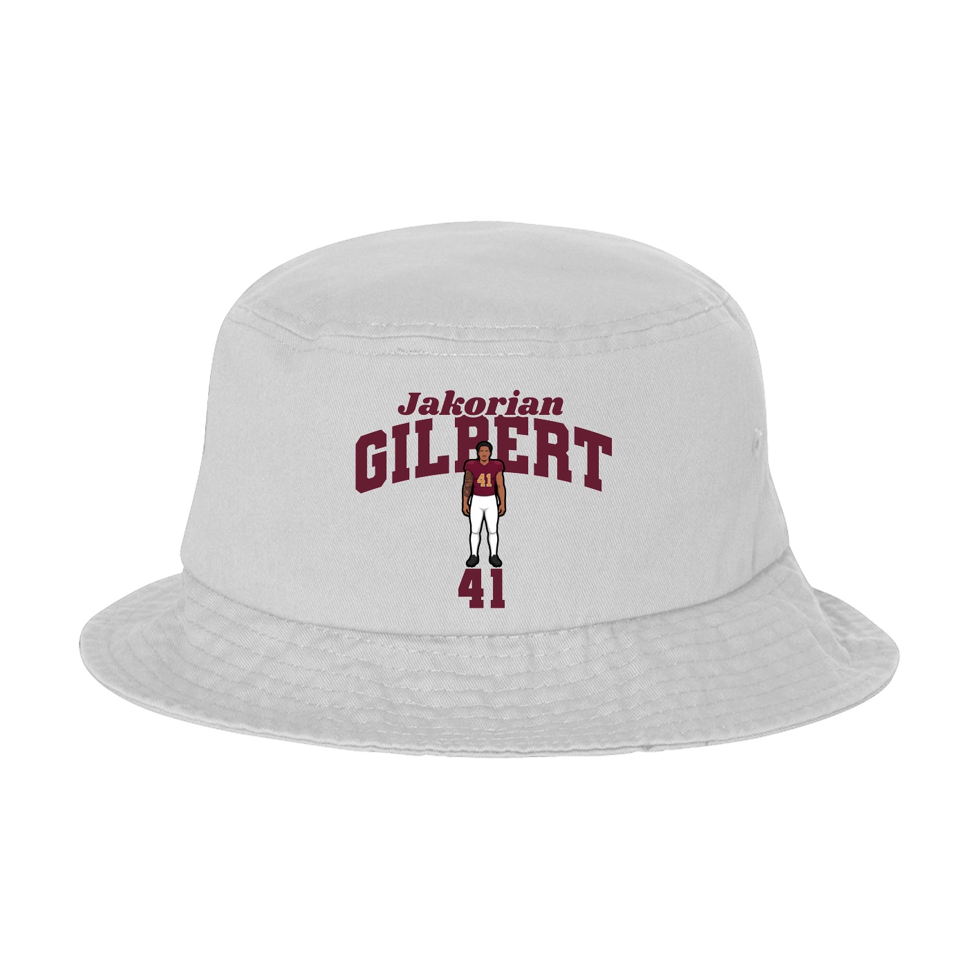 Bucket Cap — Signature Arch in White