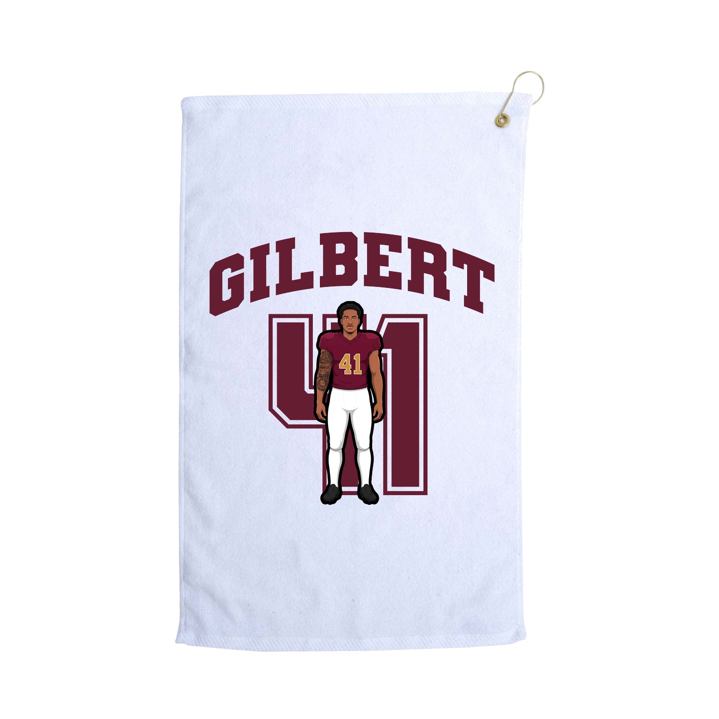 Golf Towel — Number in White