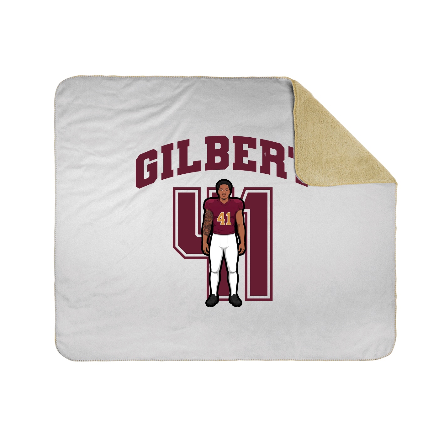 Throw Blanket — Number in White