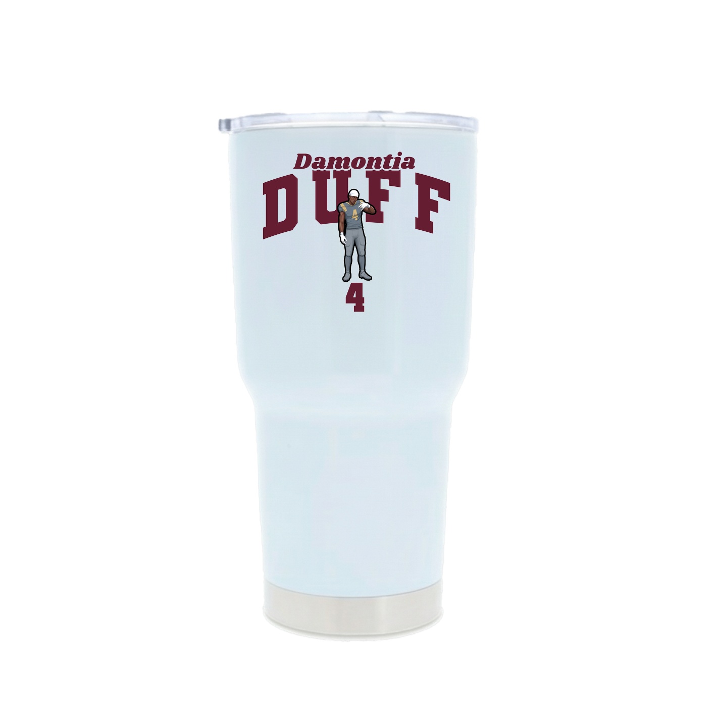 30oz Stainless Steel Tumbler — Signature Arch in White