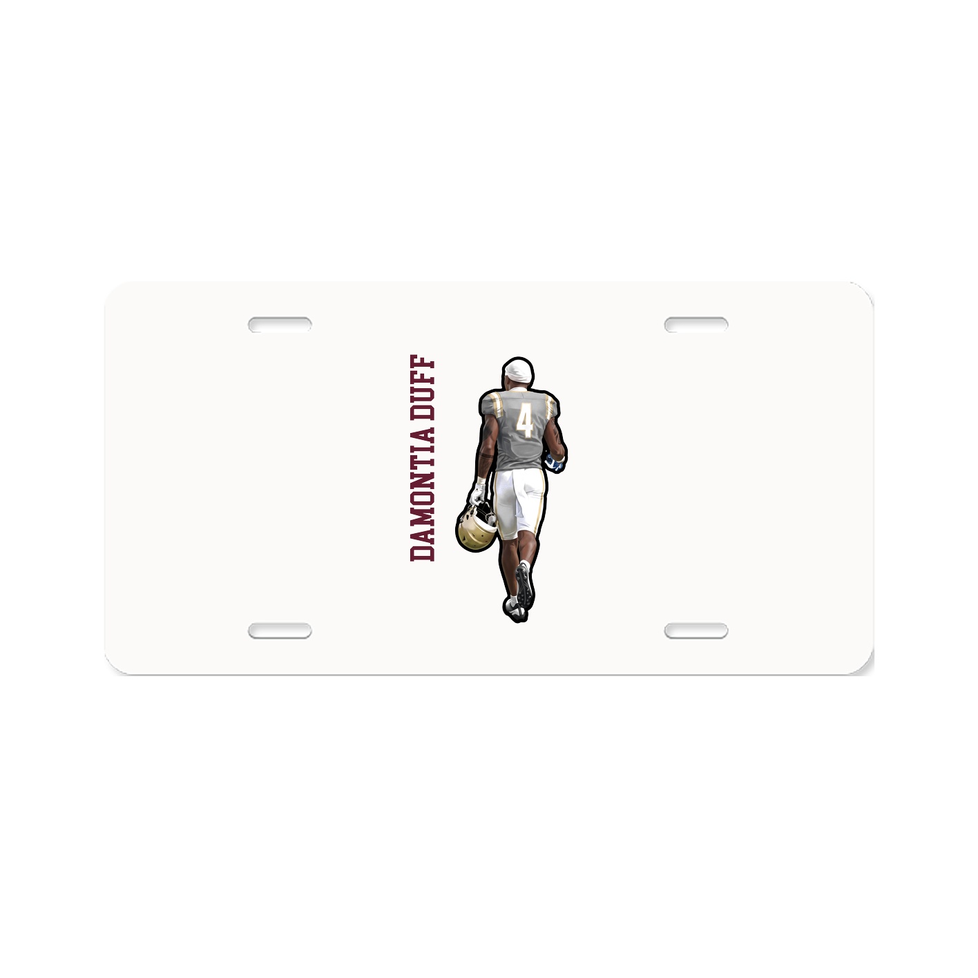 License Plate — Name Vertical in Classic