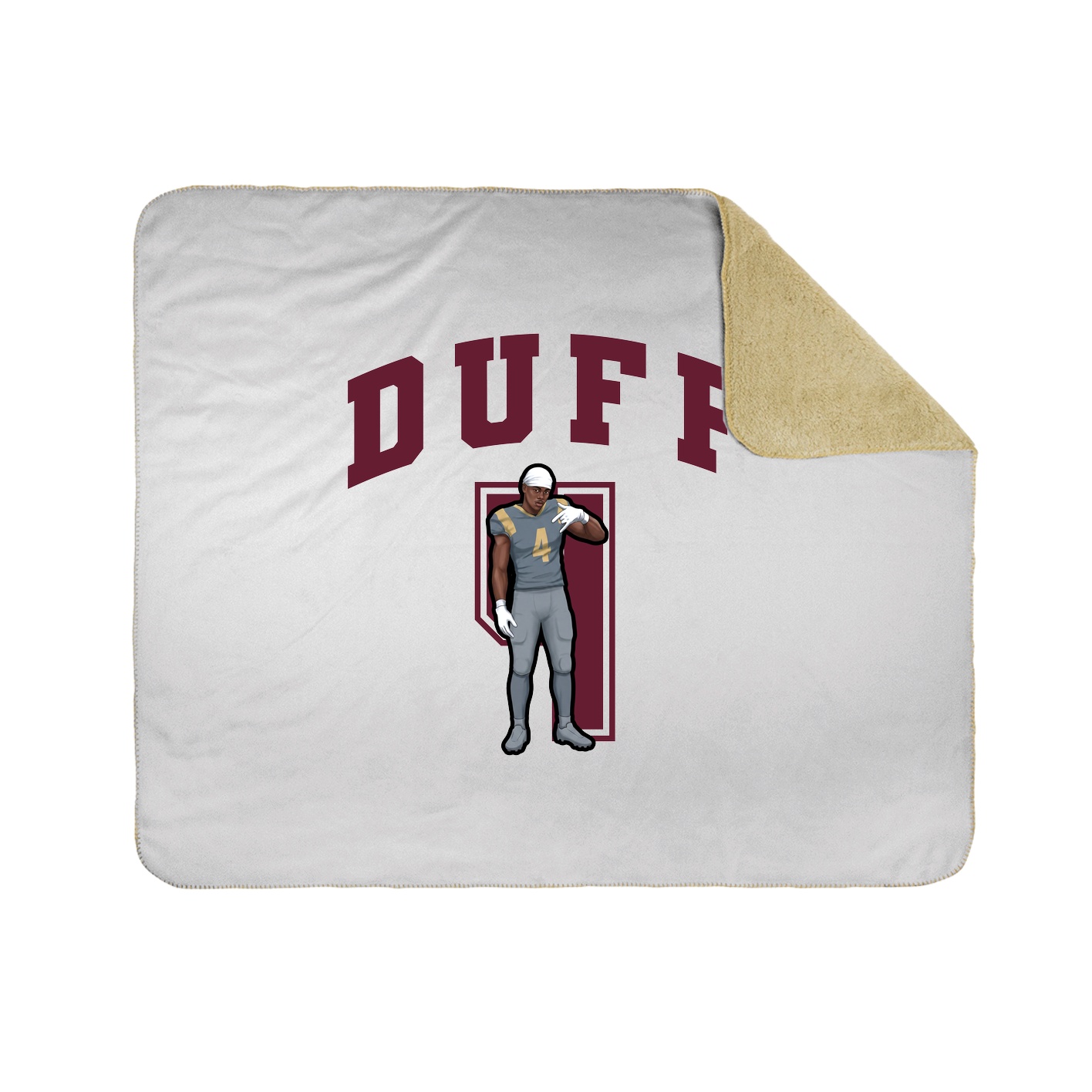 Throw Blanket — Number in White