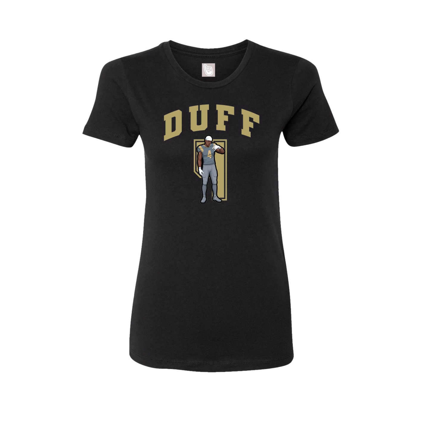 Fitted Women's Tee — Number in Black