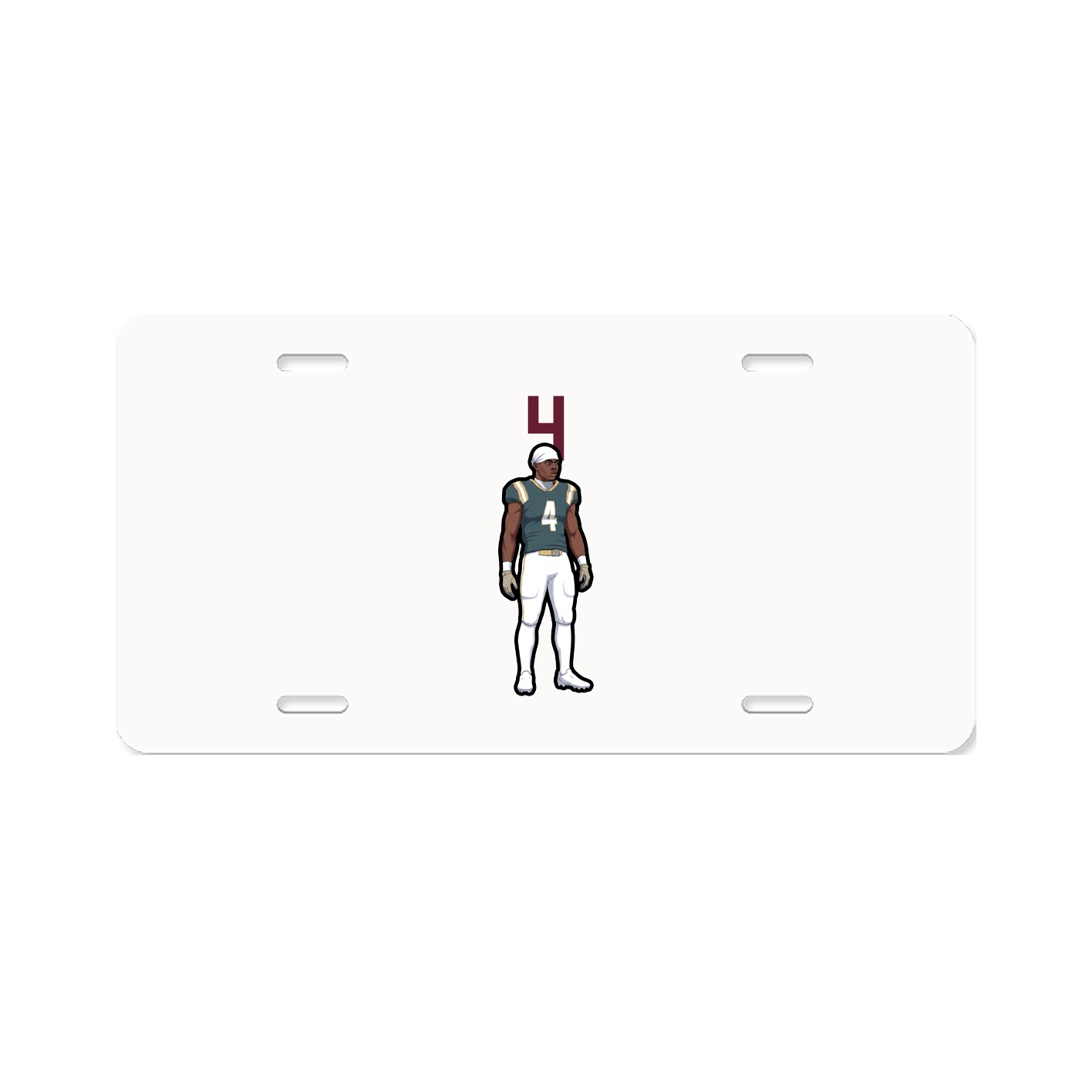 License Plate — Number Top in Classic