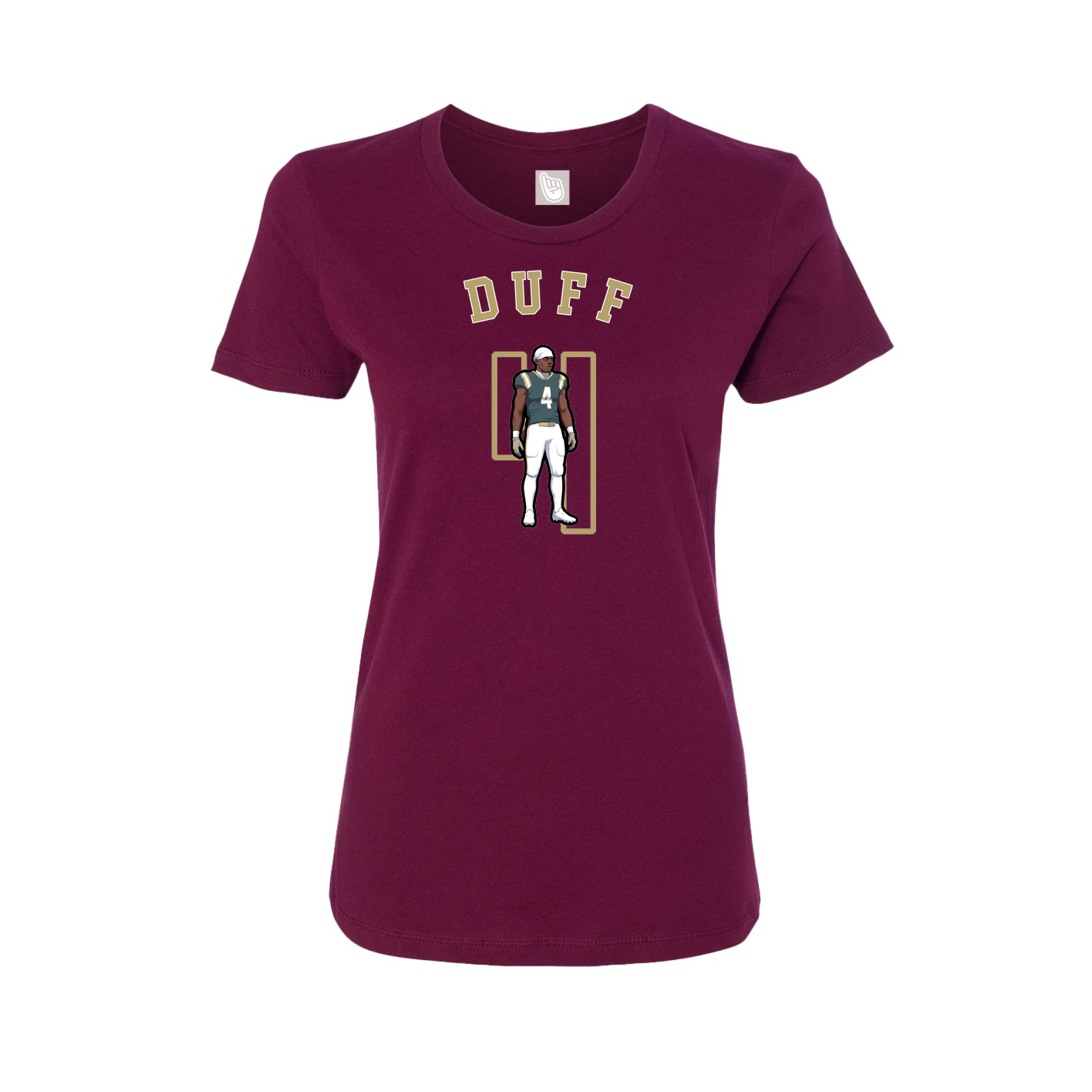 Fitted Women's Tee — Shirsey Arch in Maroon