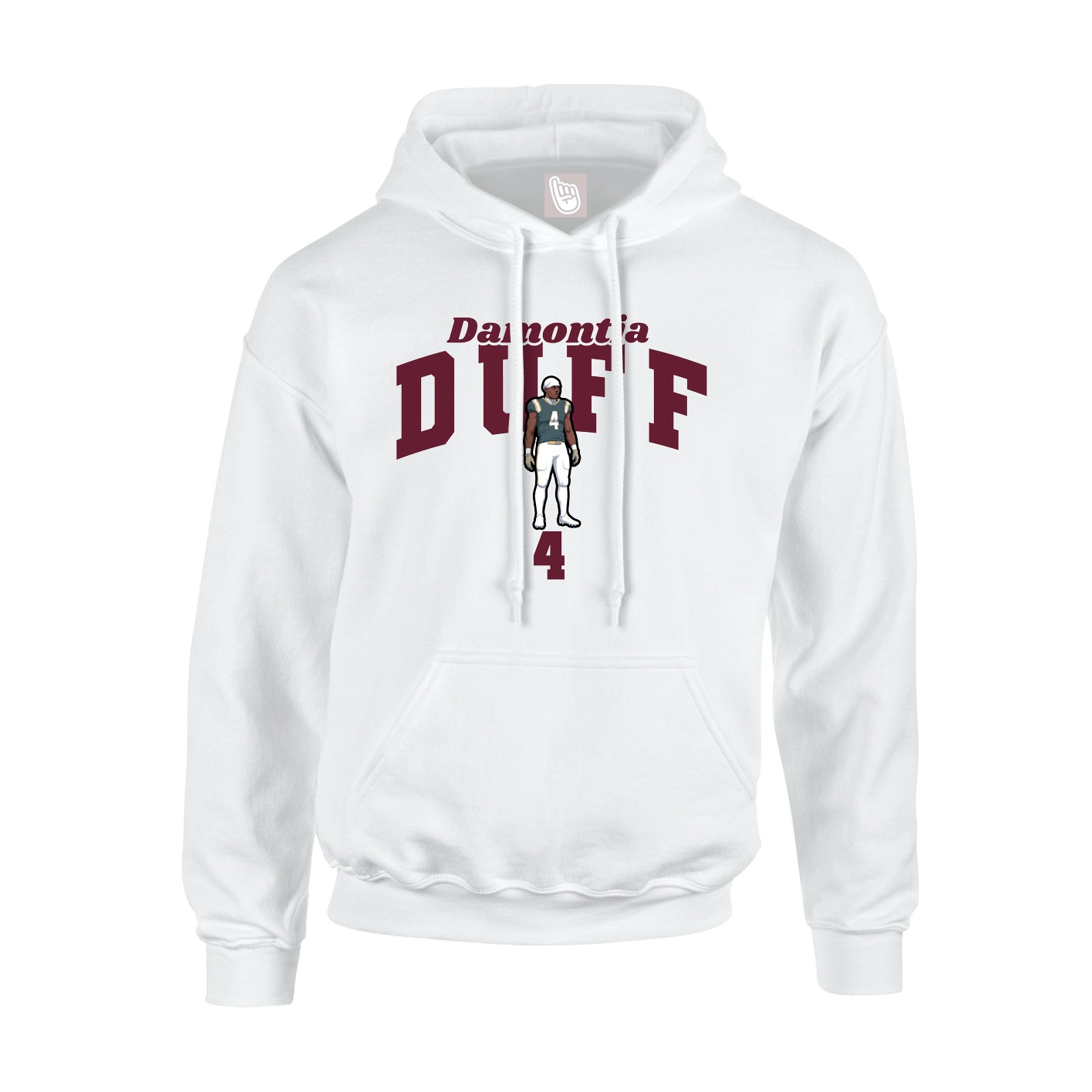Youth Hoodie — Signature Arch in White