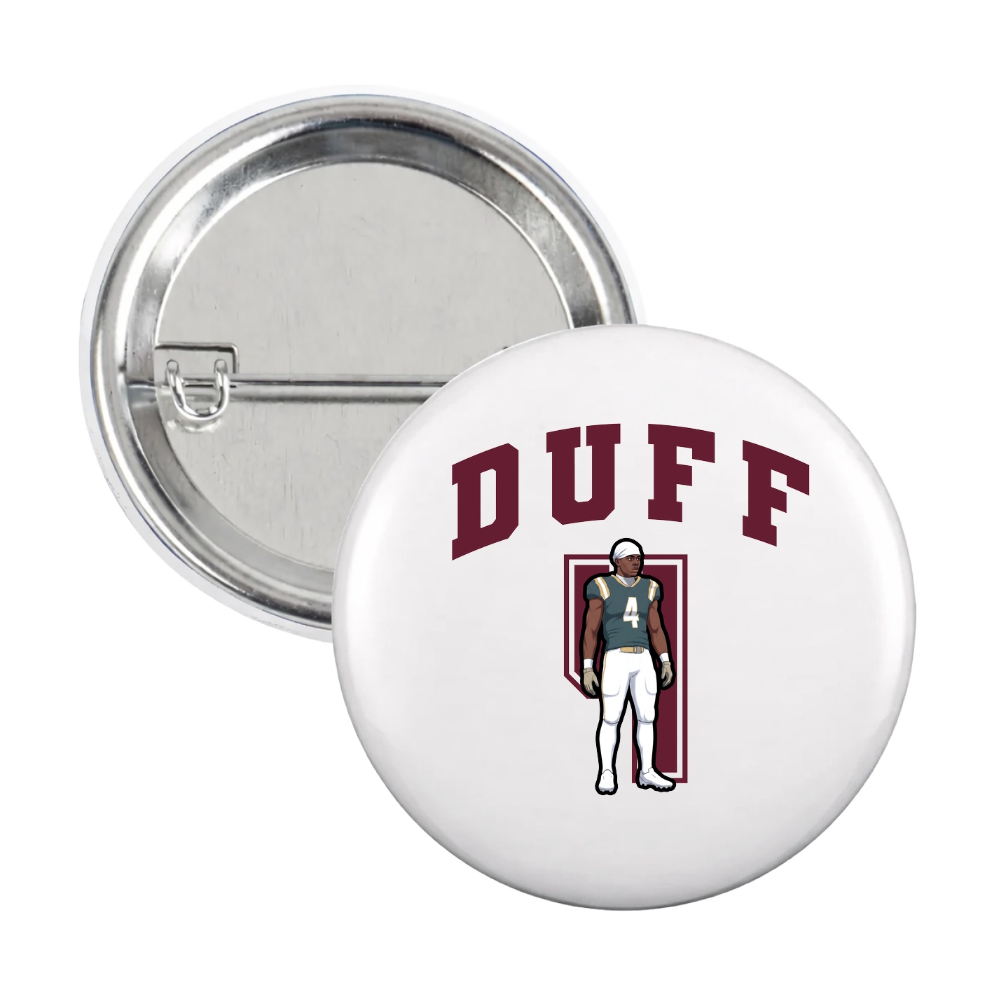 Game Day Button — Number in White