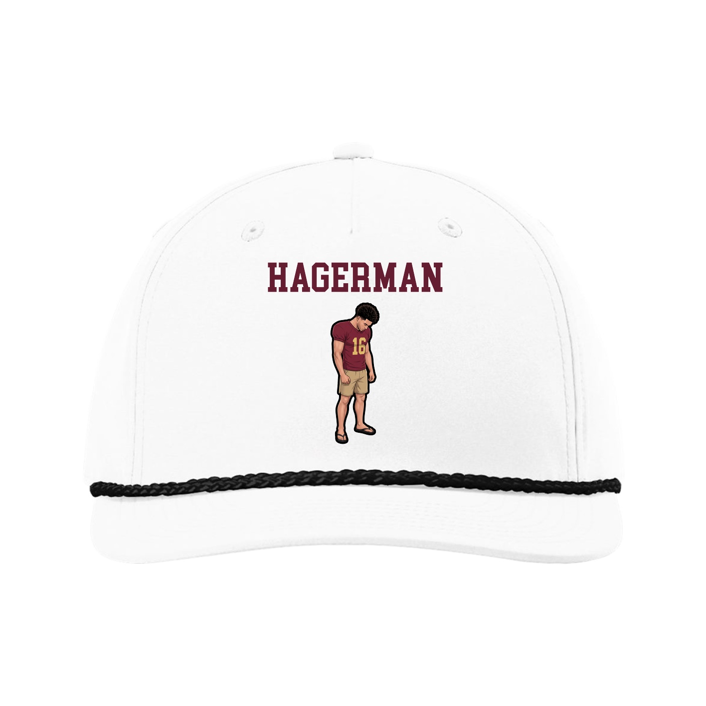 Five-Panel Classic Rope Cap — Shirsey in White