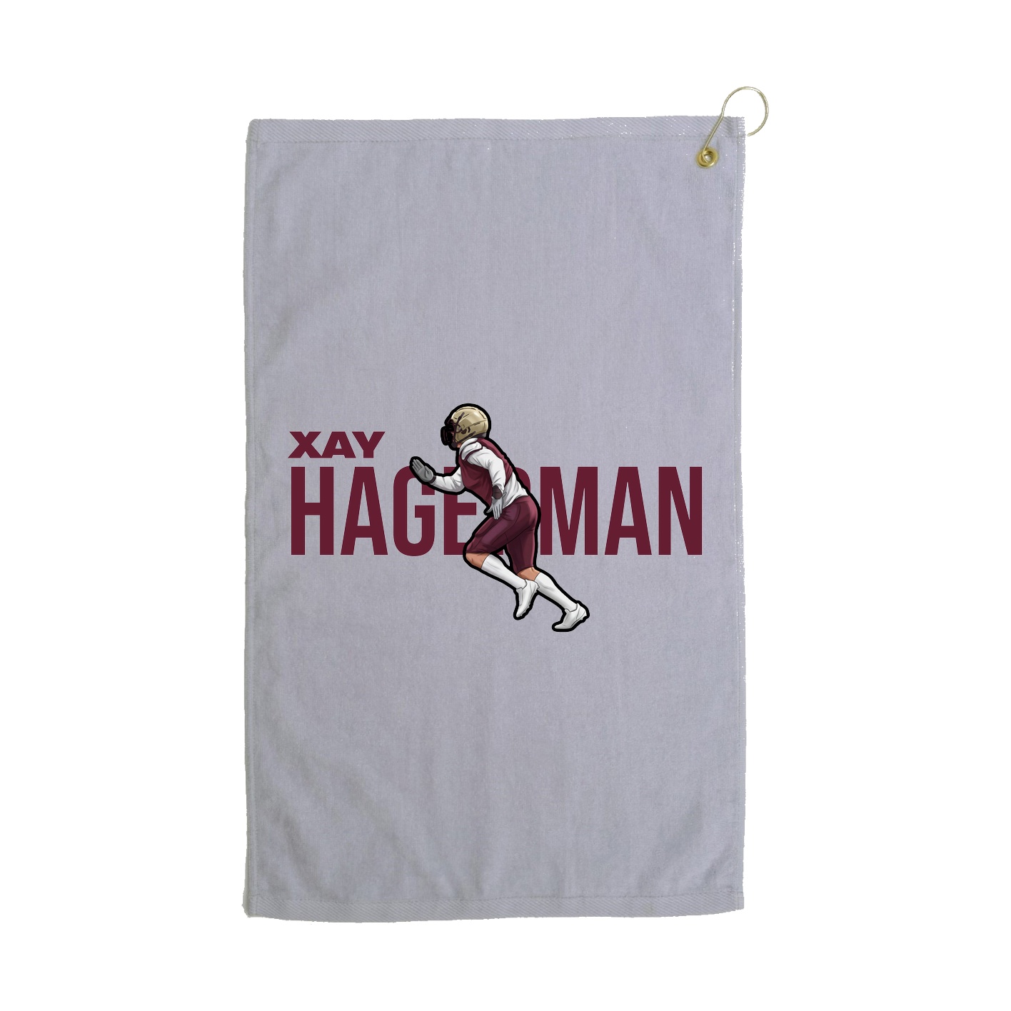 Golf Towel — Player Name in Grey