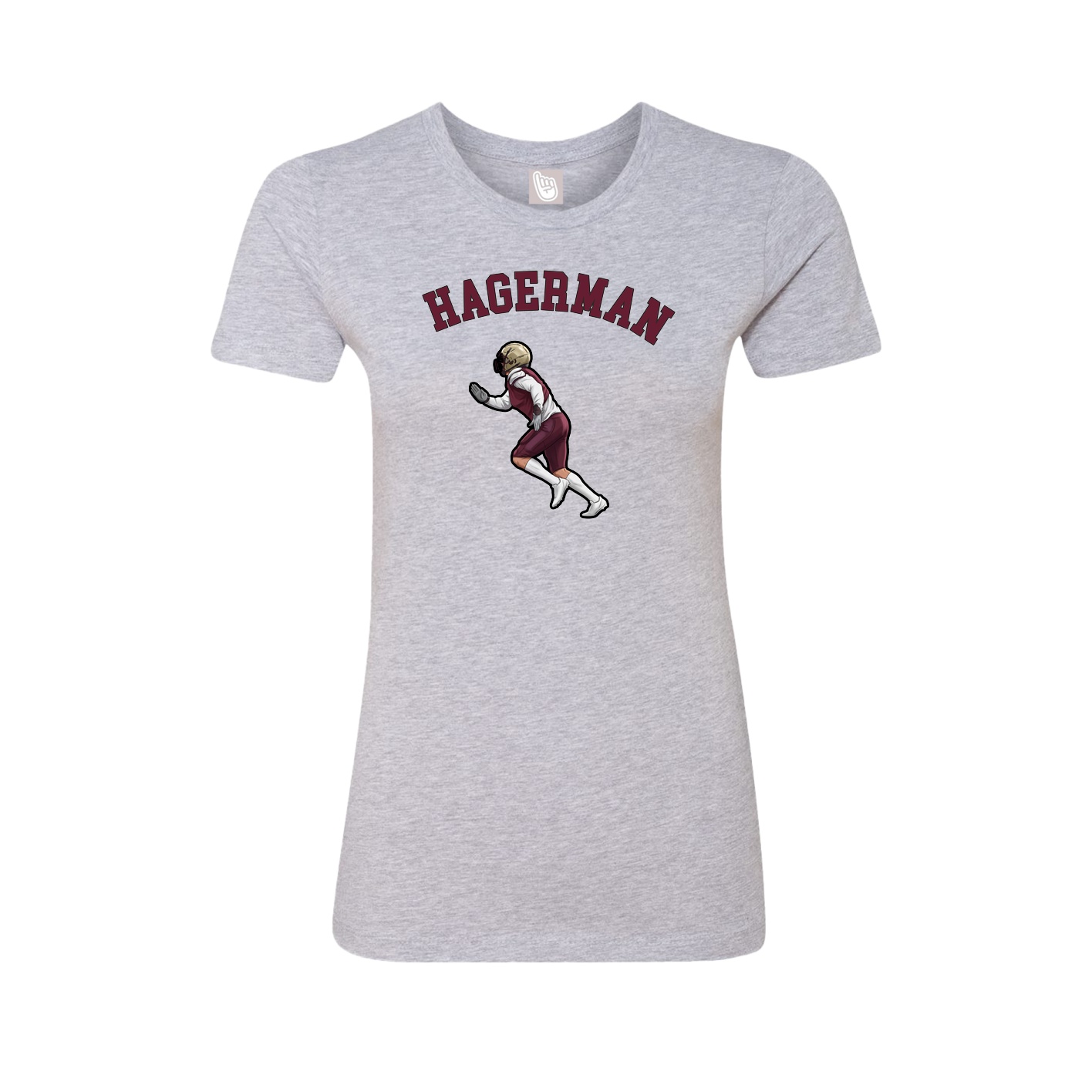 Fitted Women's Tee — Shirsey Arch in Grey