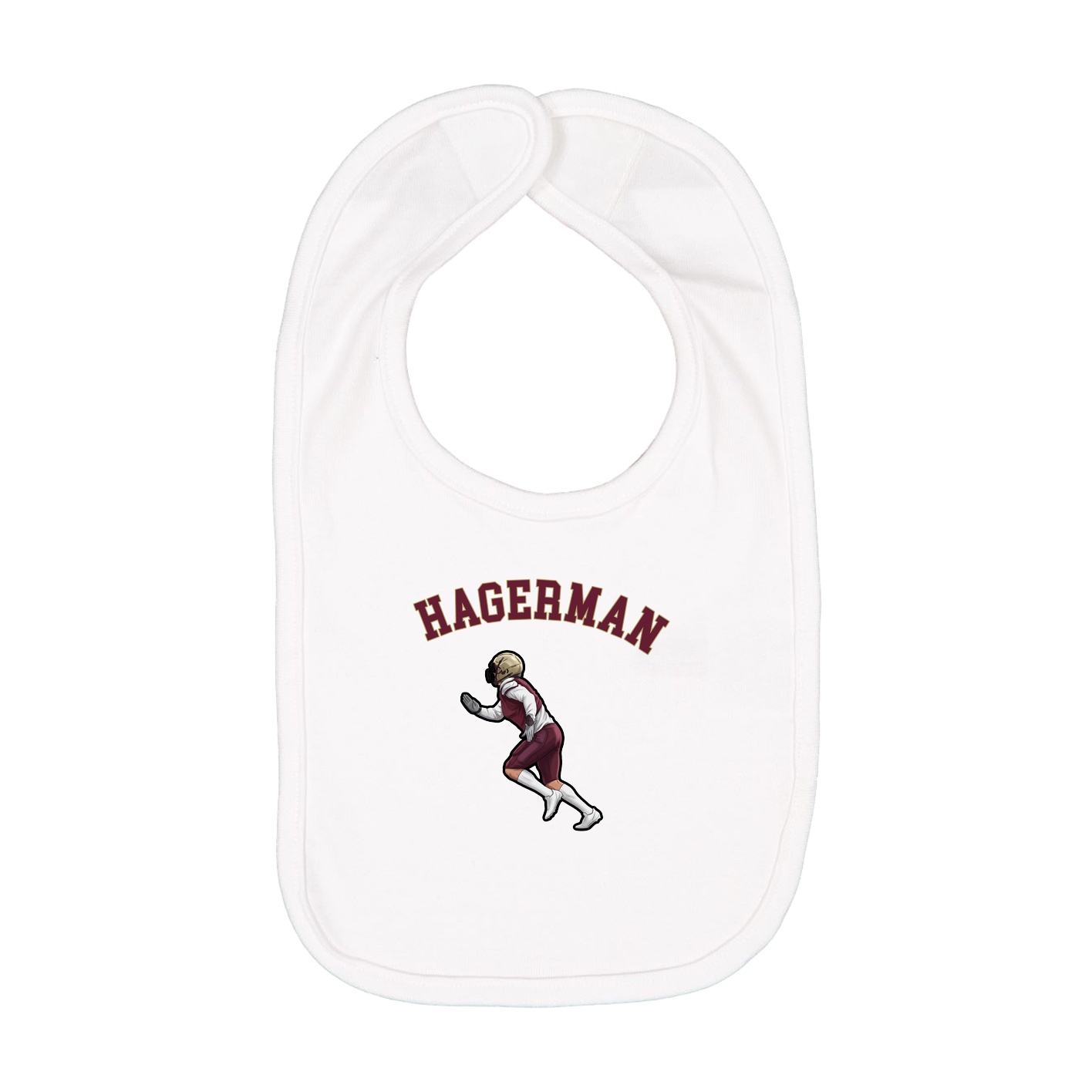Infant Bib — Shirsey Arch in White