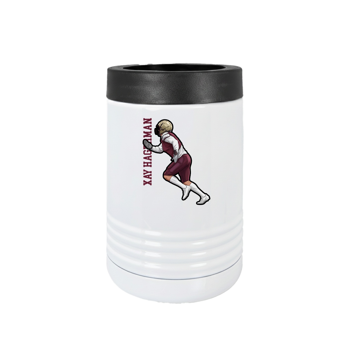 Beverage Holder — Name Vertical in White