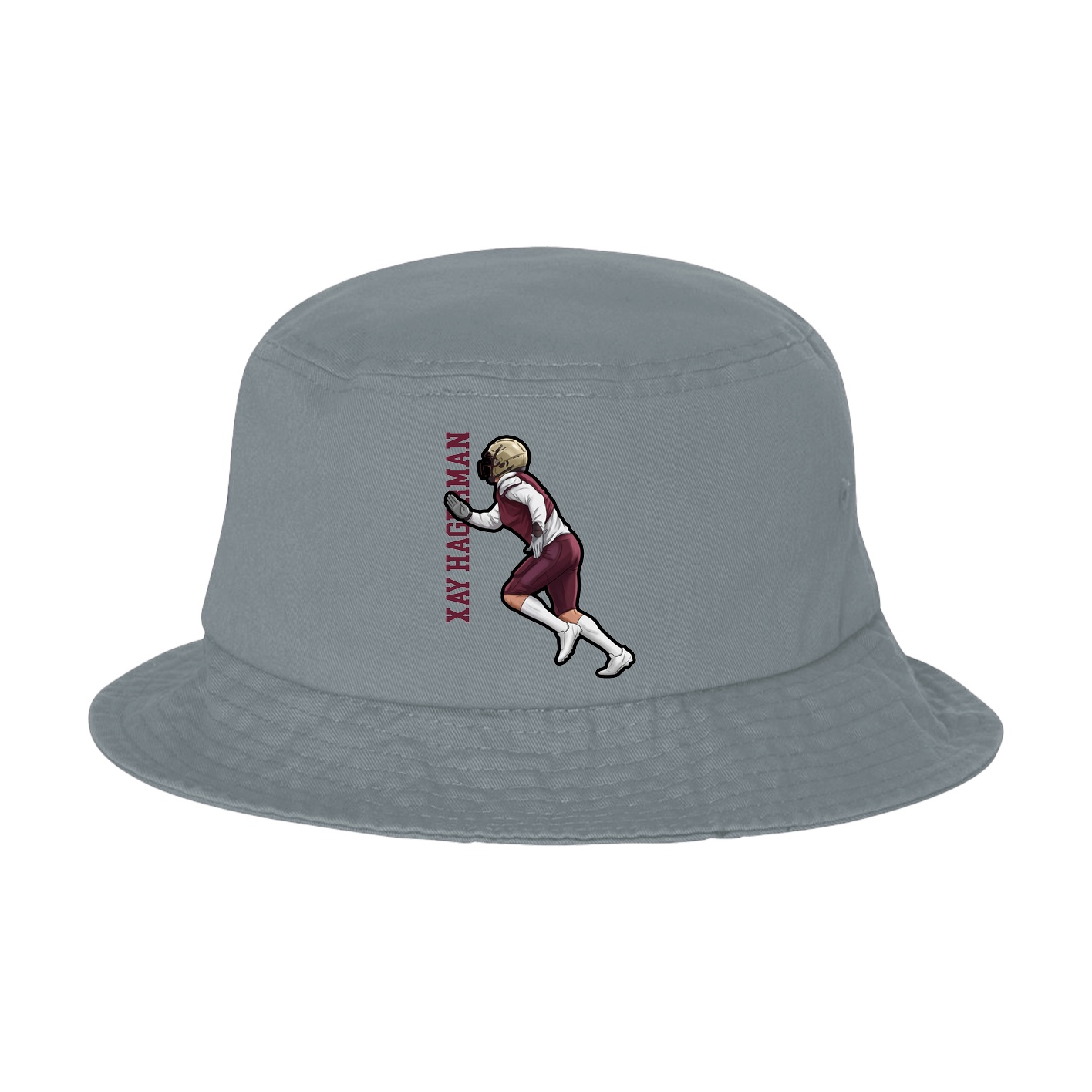 Bucket Cap — Name Vertical in Grey
