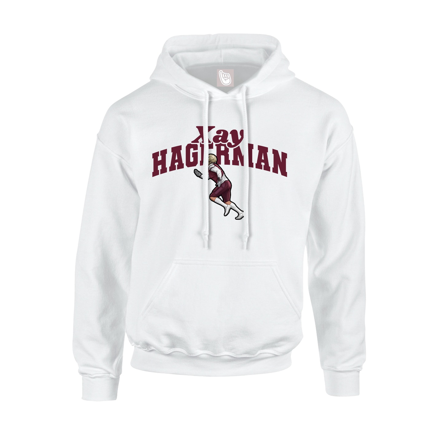 Youth Hoodie — Signature Arch in White