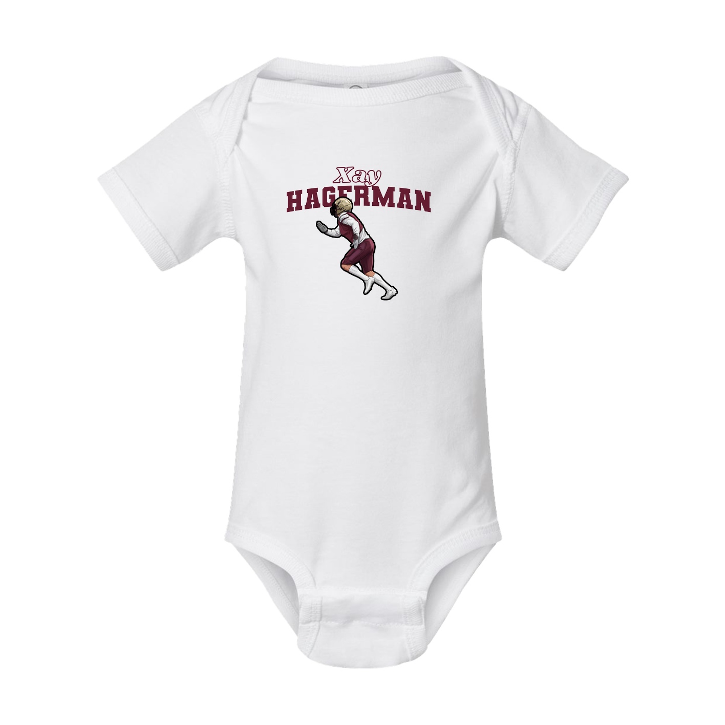 Baby Onesie — Name Arch in White