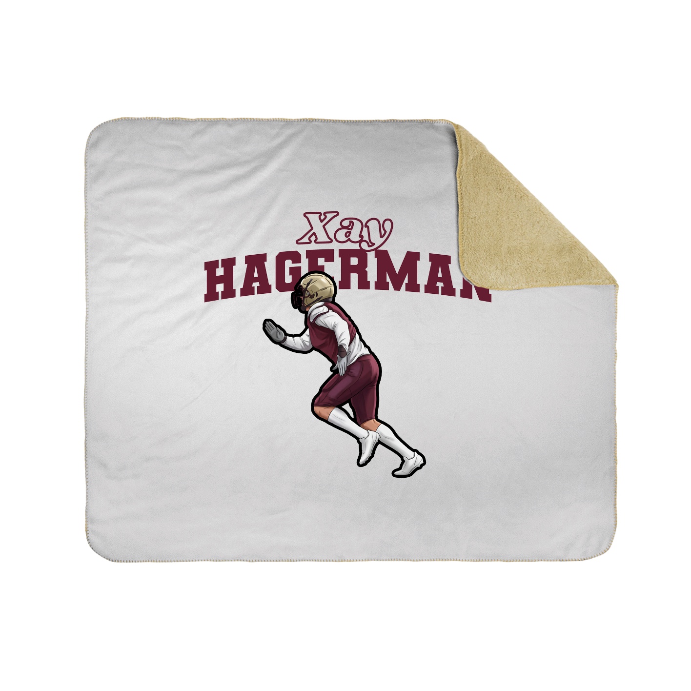 Throw Blanket — Name Arch in White