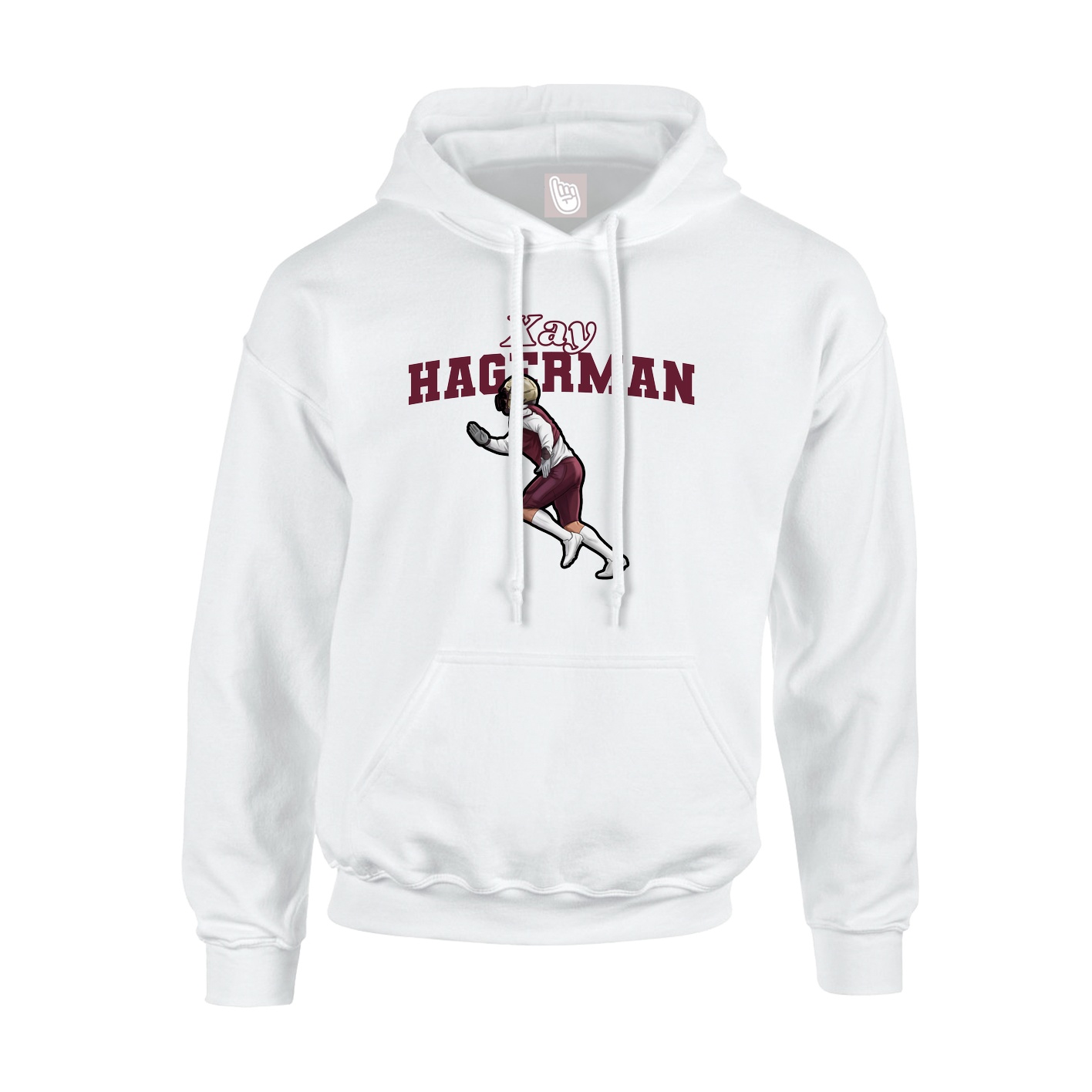 Hoodie — Name Arch in White