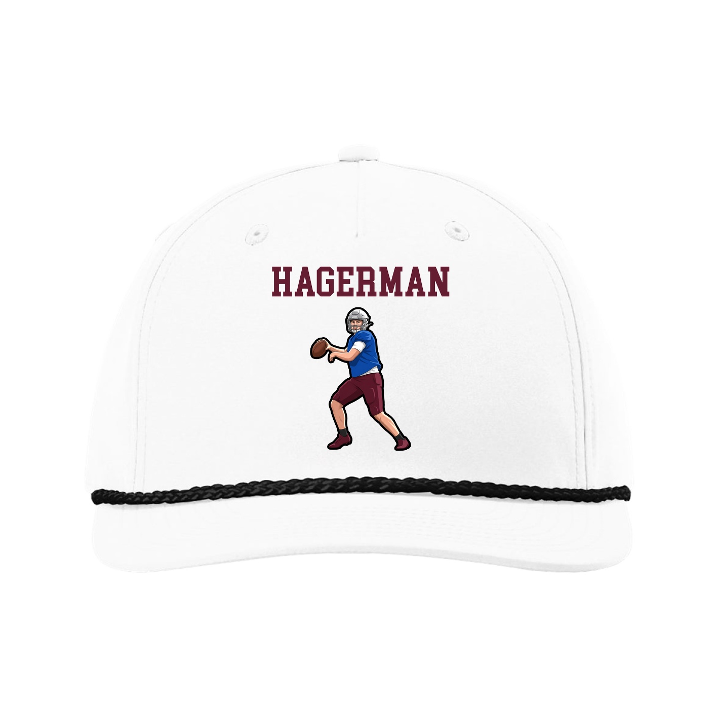 Five-Panel Classic Rope Cap — Shirsey in White