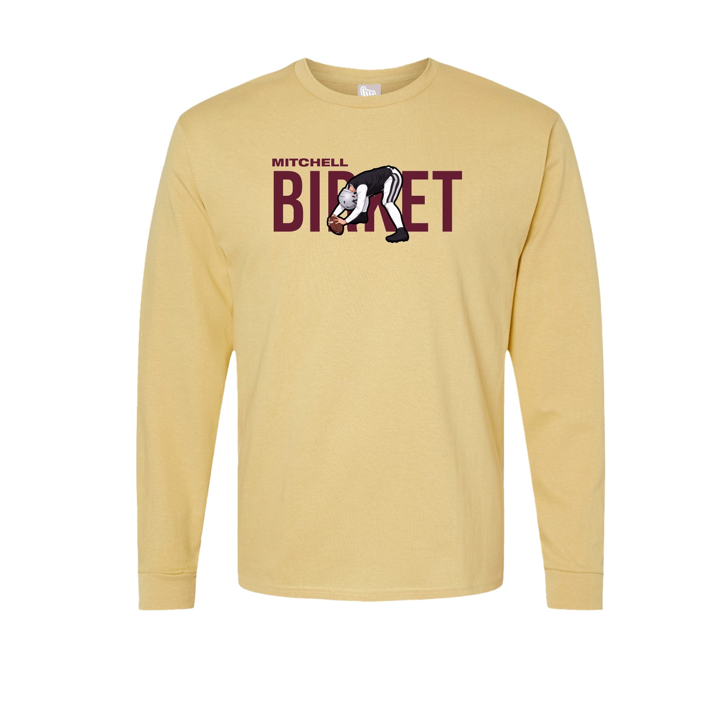 Long Sleeve Tee — Player Name in Vegas Gold