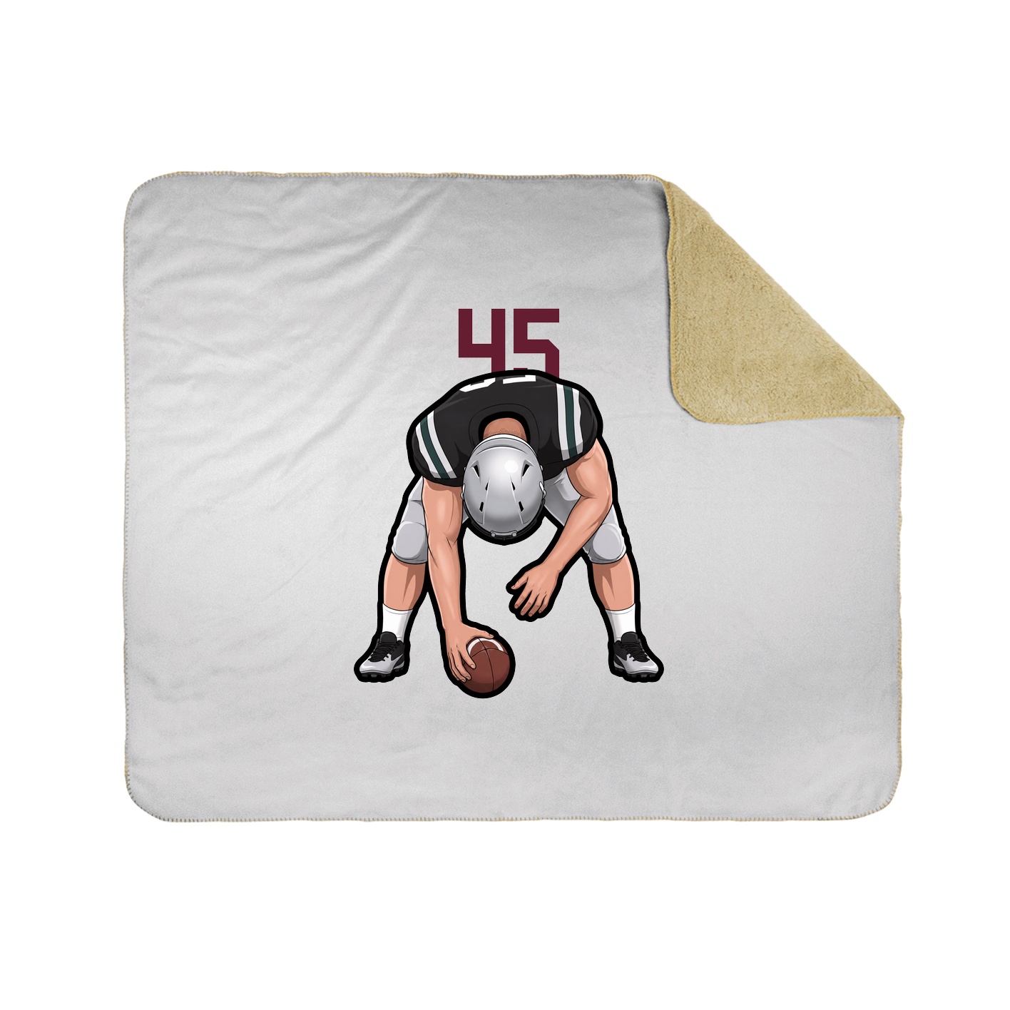 Throw Blanket — Number Top in White