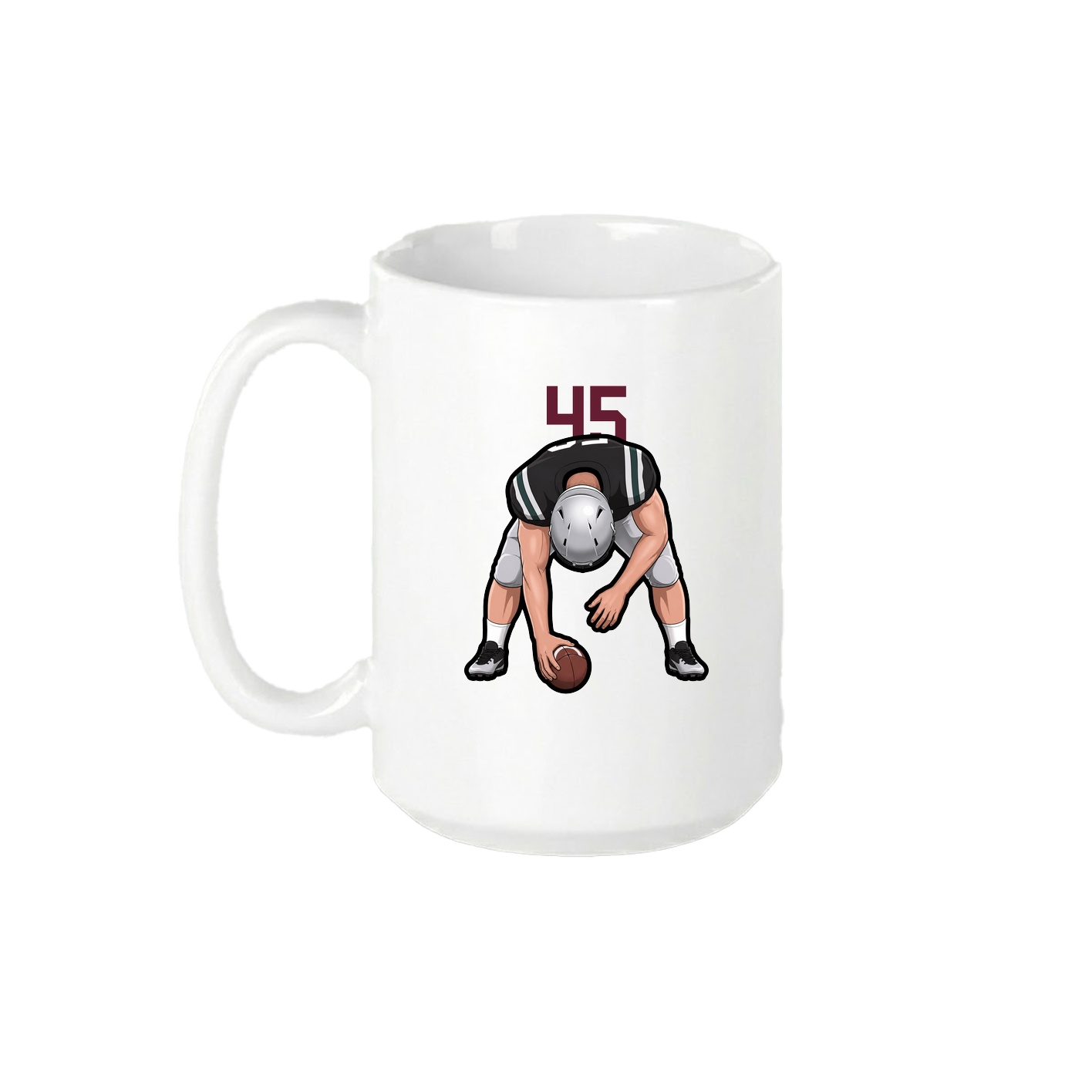 15oz Coffee Mug — Number Top in White