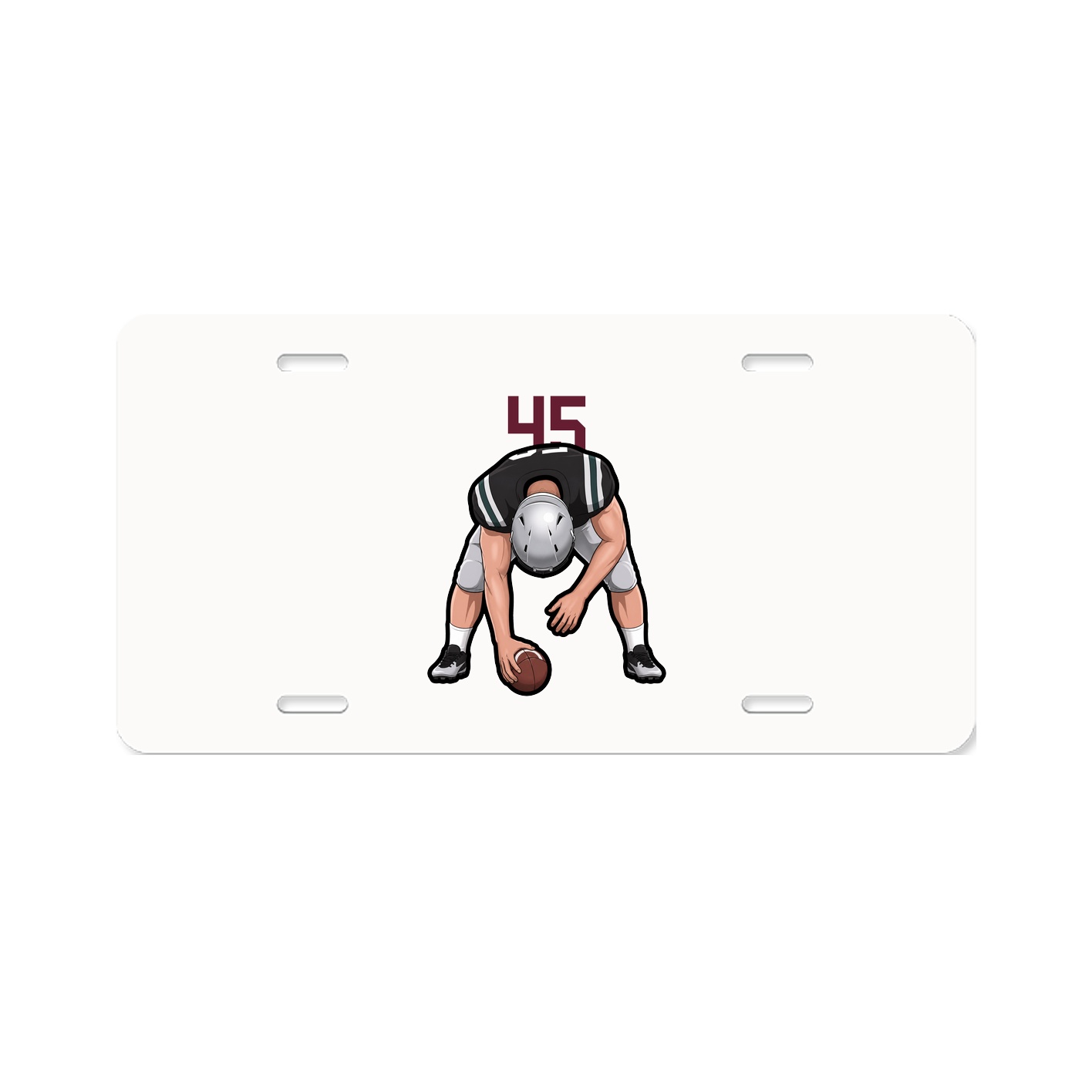 License Plate — Number Top in Classic