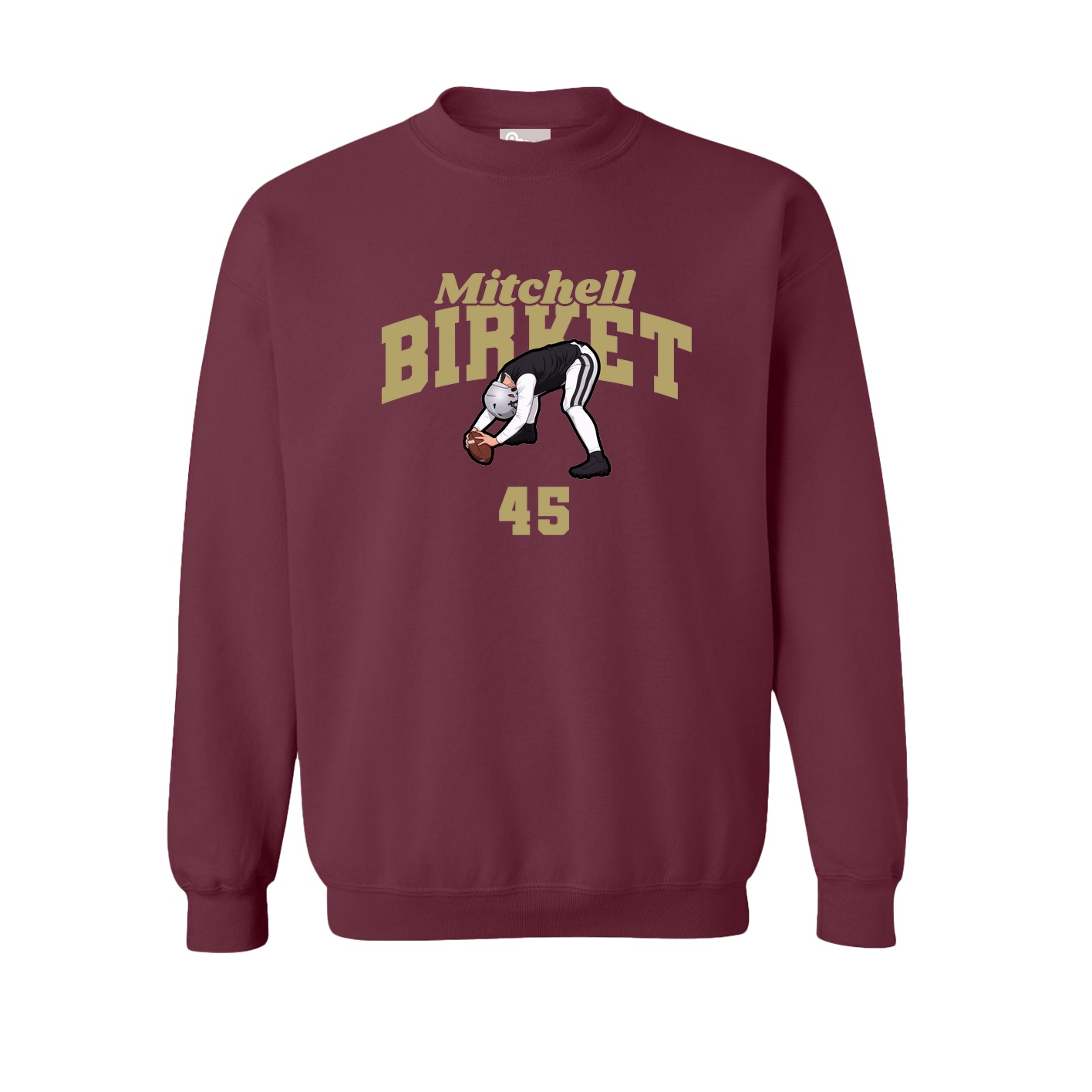 Fleece Crew — Signature Arch in Maroon