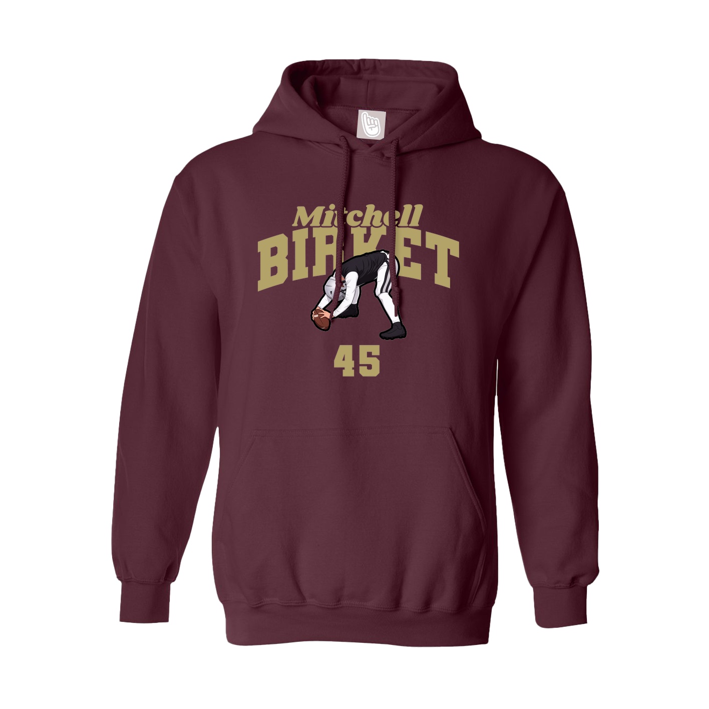 Youth Hoodie — Signature Arch in Maroon