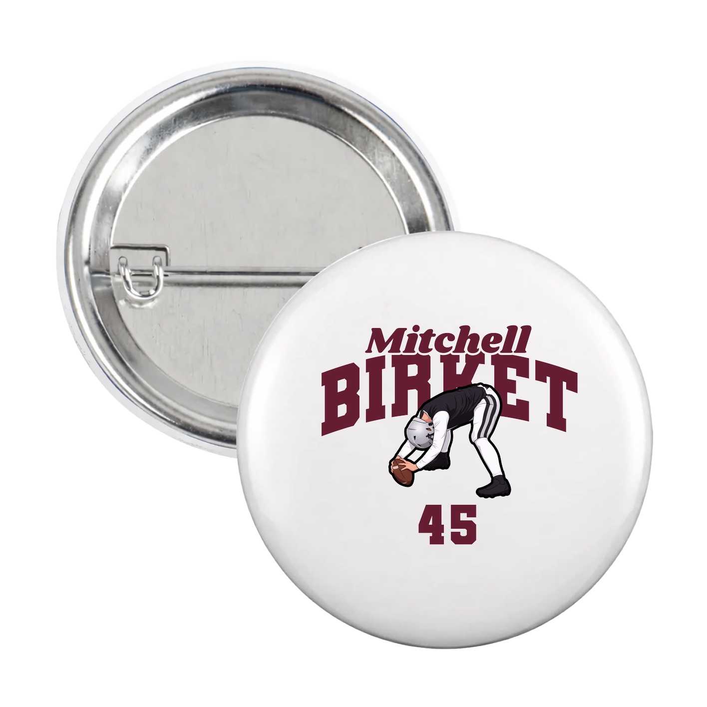 Game Day Button — Signature Arch in White