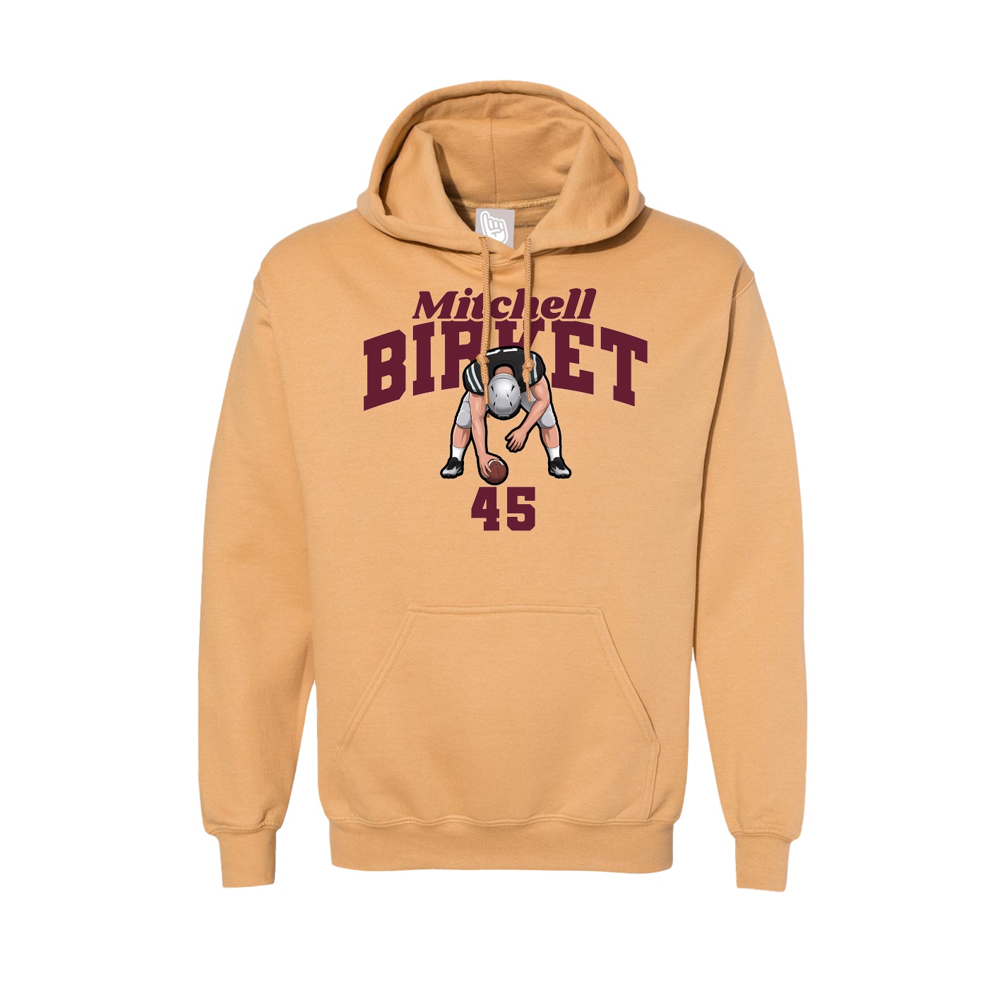 Hoodie — Signature Arch in Vegas Gold