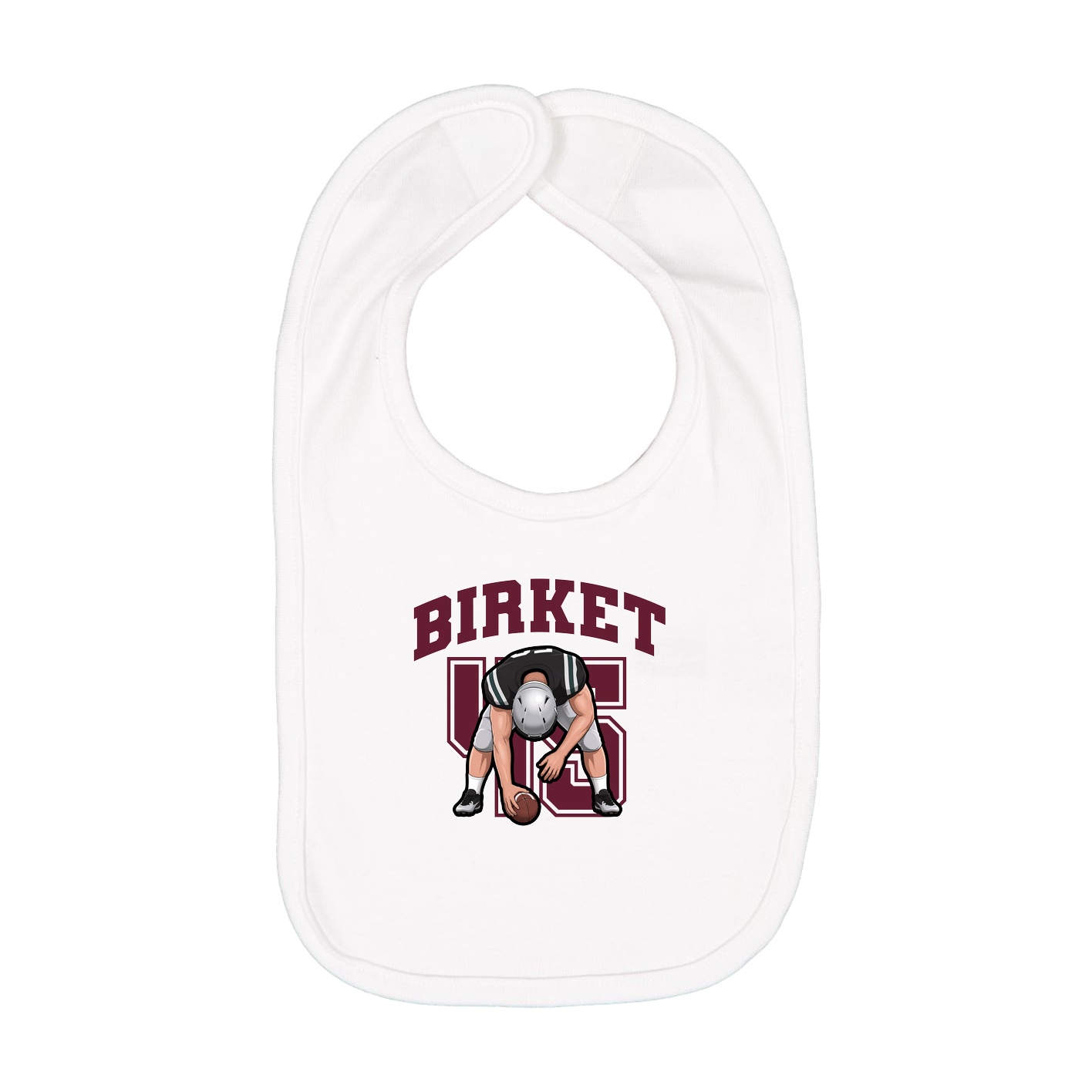 Infant Bib — Number in White