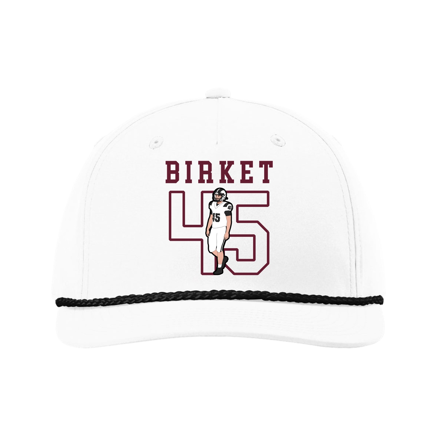 Five-Panel Classic Rope Cap — Shirsey in White