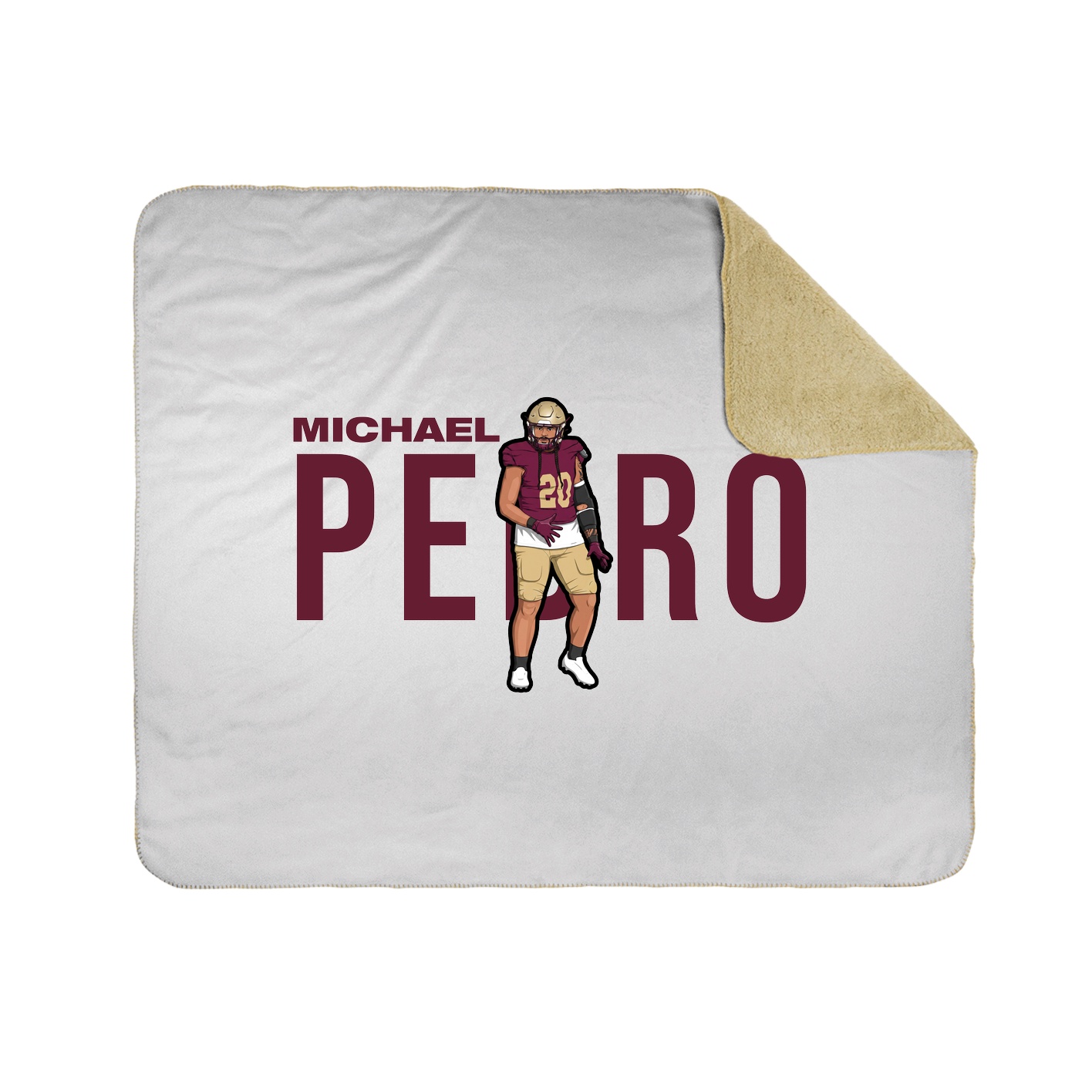 Throw Blanket — Player Name in White