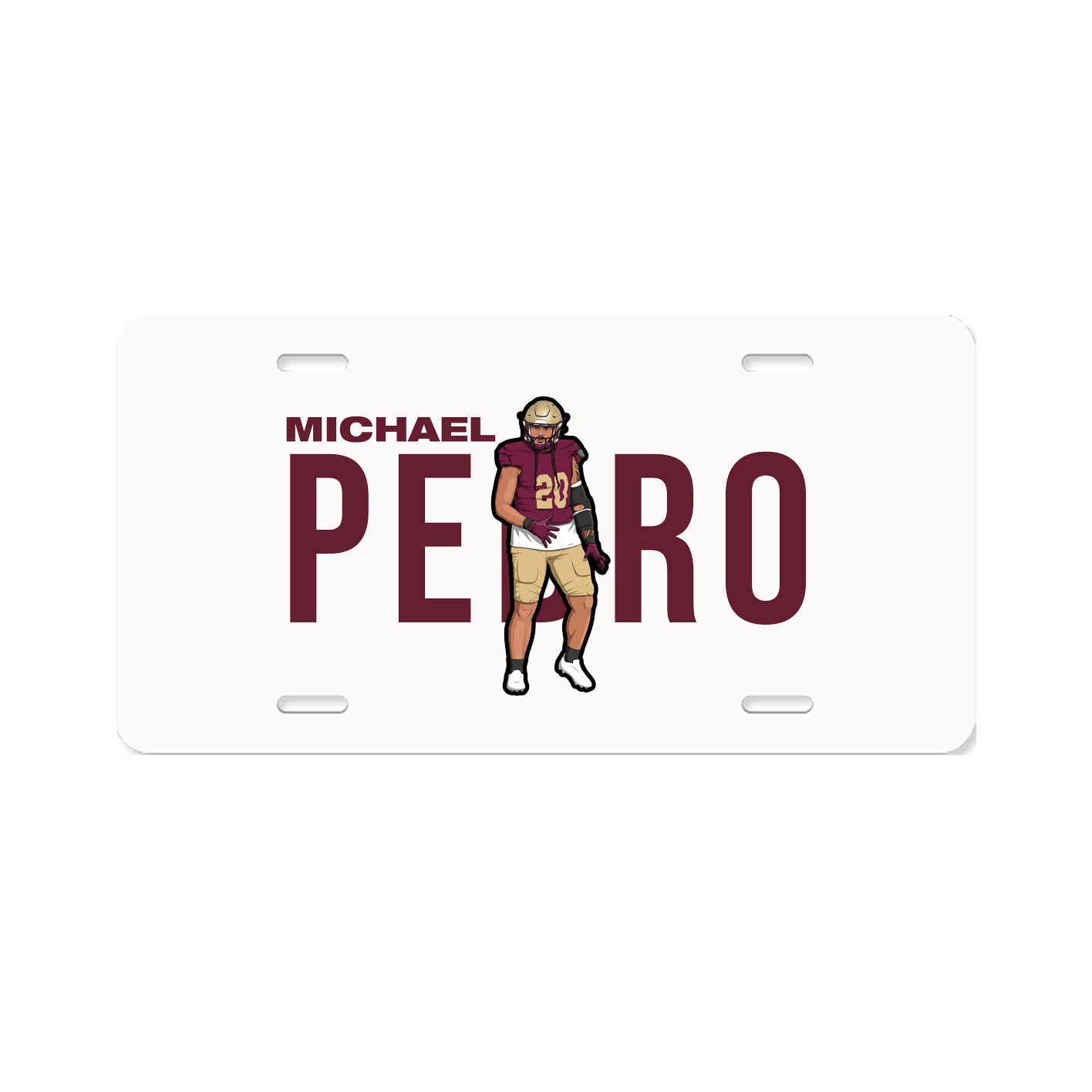 License Plate — Player Name in Classic