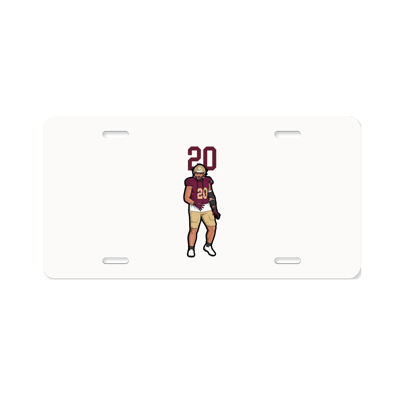 License Plate — Number Top in Classic