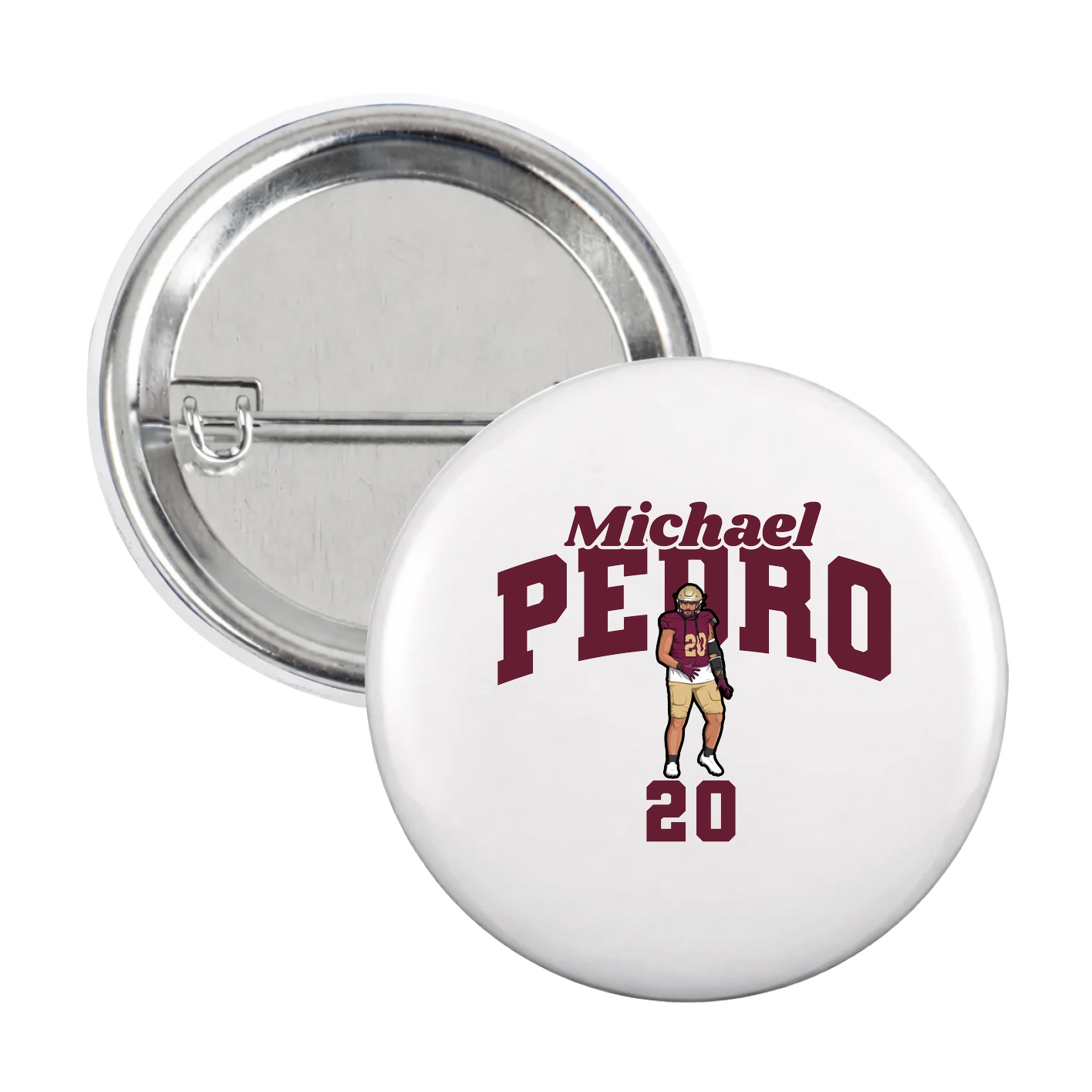 Game Day Button — Signature Arch in White
