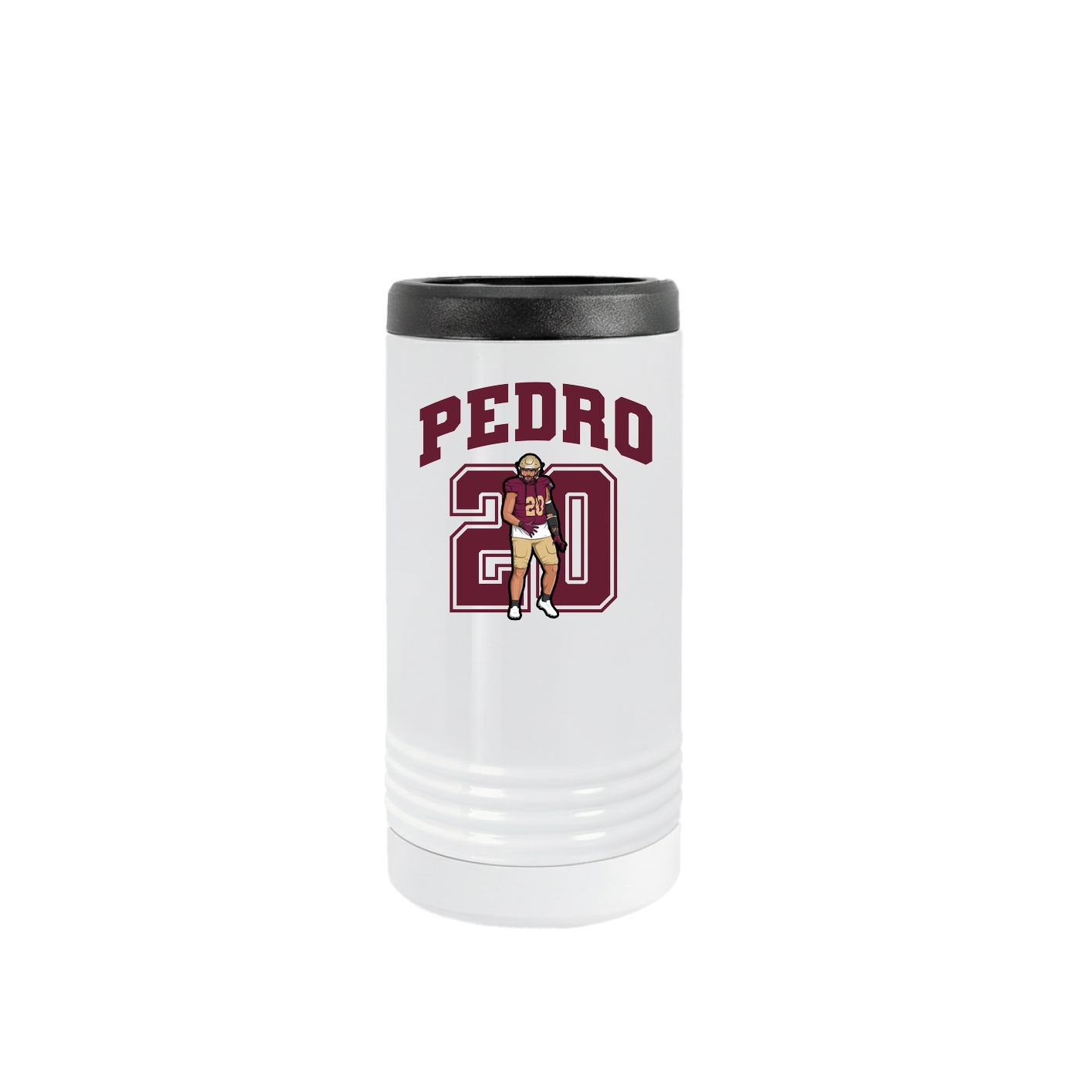 Slim Beverage Holder — Number in White